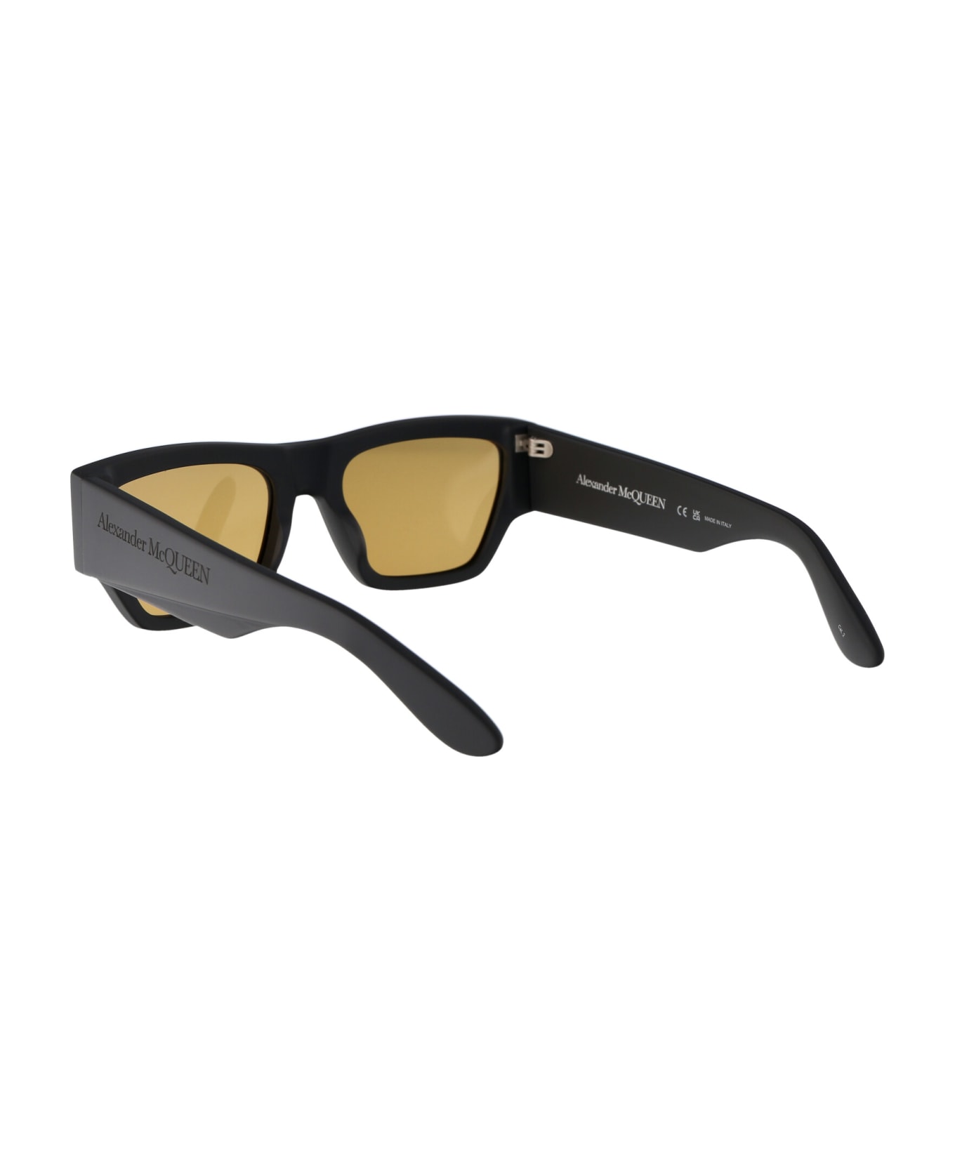 Alexander McQueen Eyewear Am0393s Sunglasses - 003 GREY GREY YELLOW