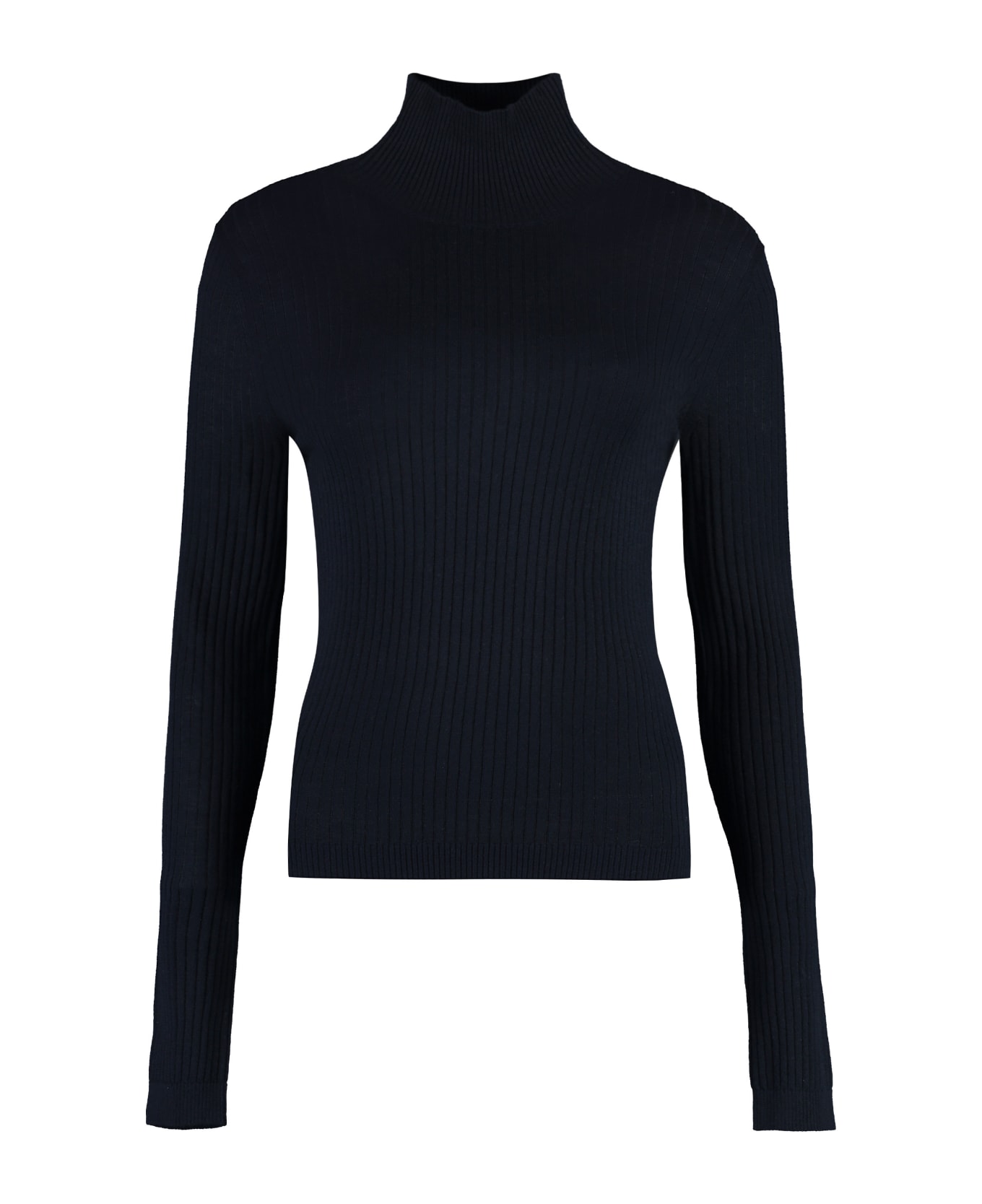 Max Mara Studio Ribbed Turtleneck Sweater - Blue ニットウェア