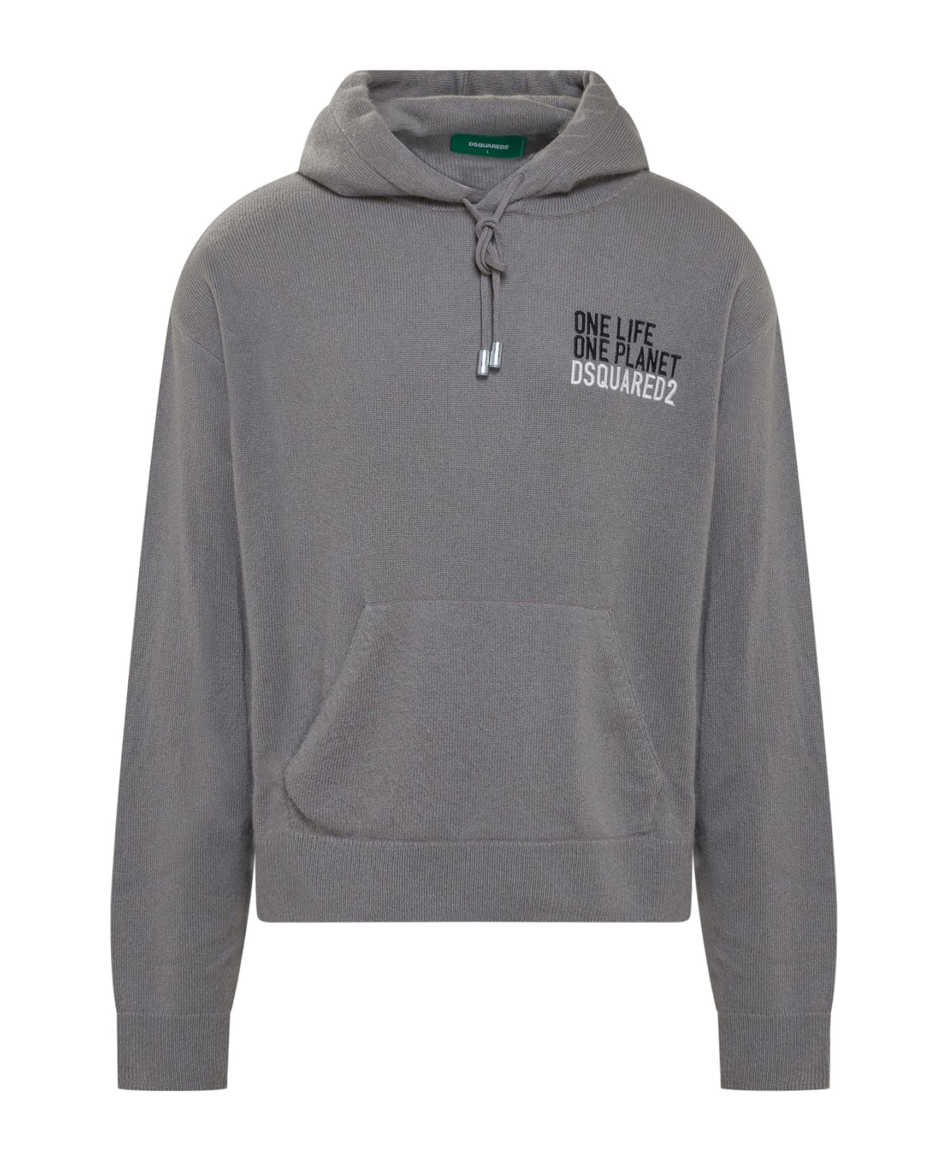 Dsquared2 Knit Hoodie - GREY