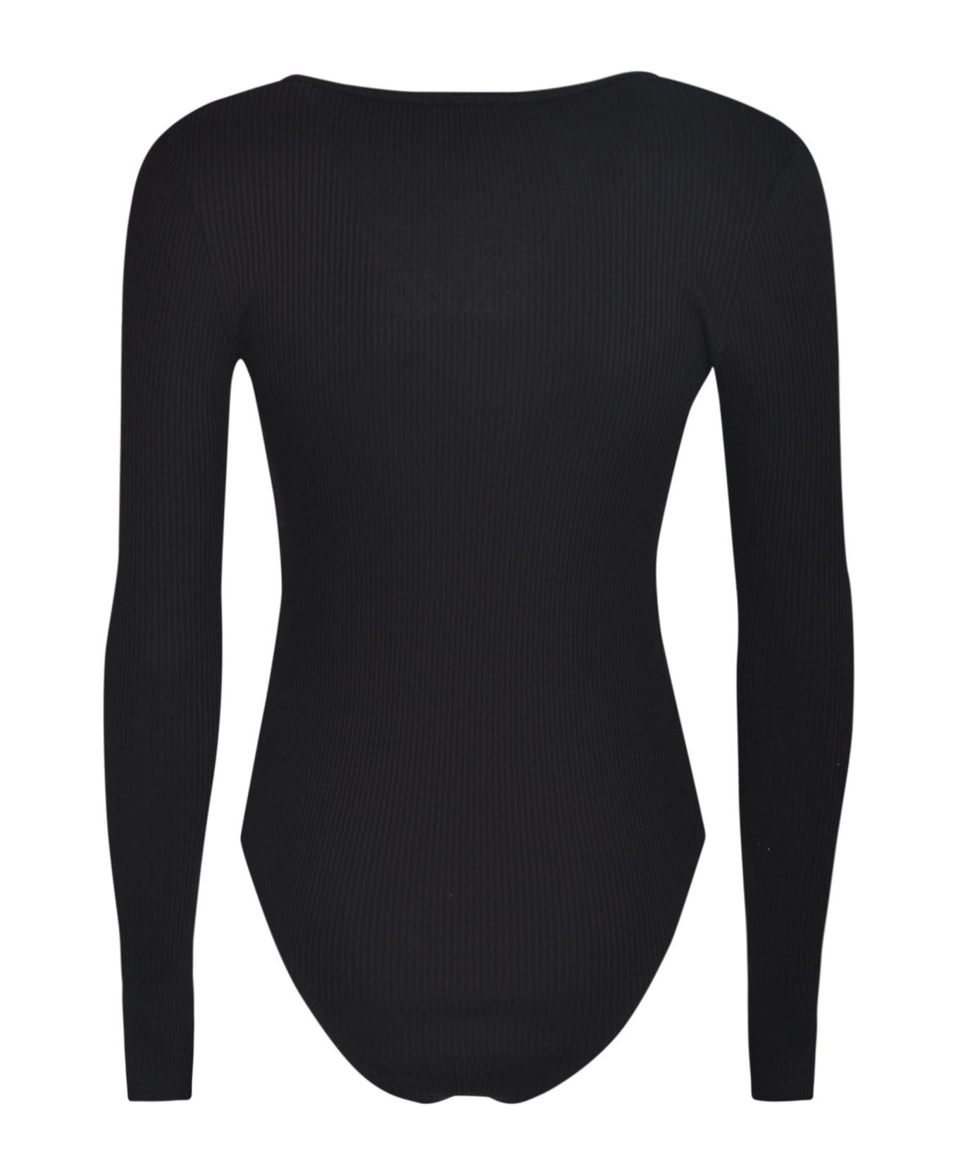 Courrèges Ribbed Bodysuit - Black