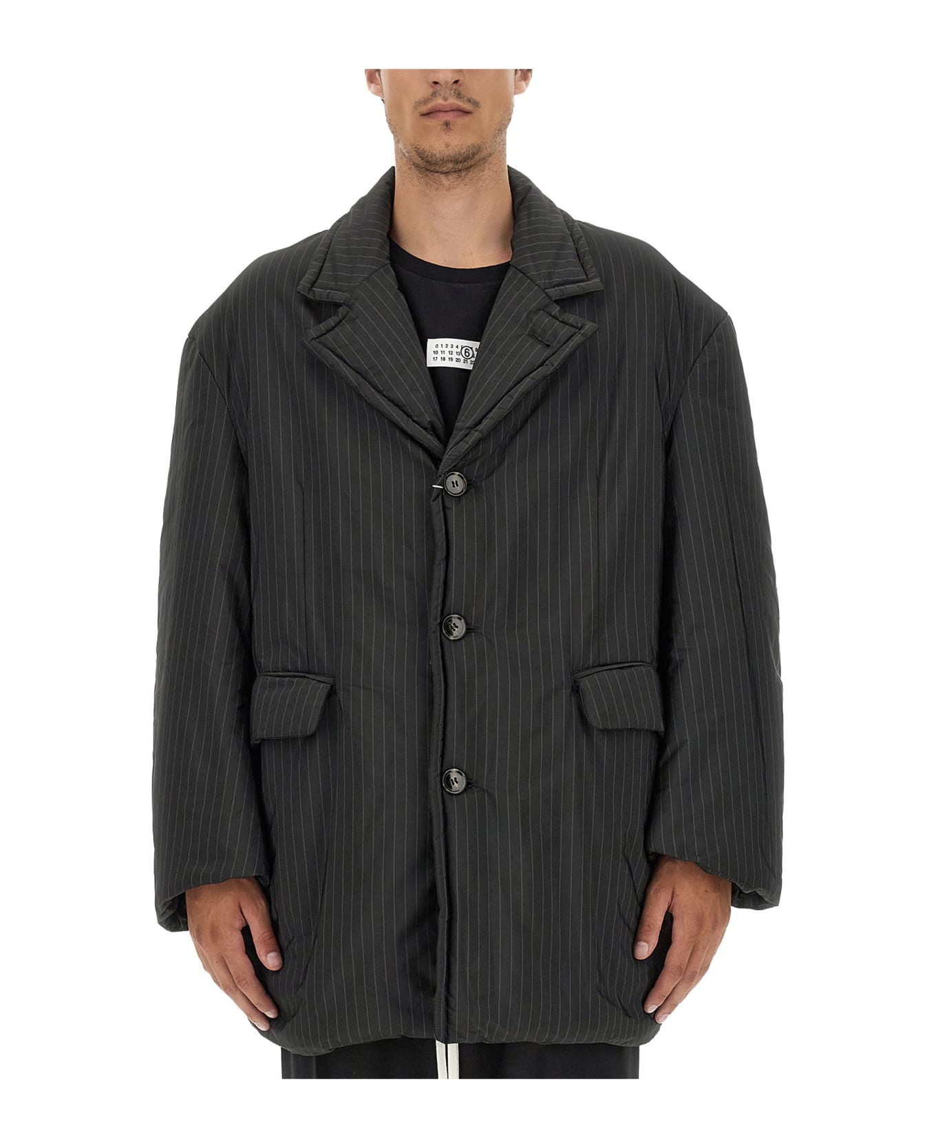 MM6 Maison Margiela Padded Blazer Jacket - Black