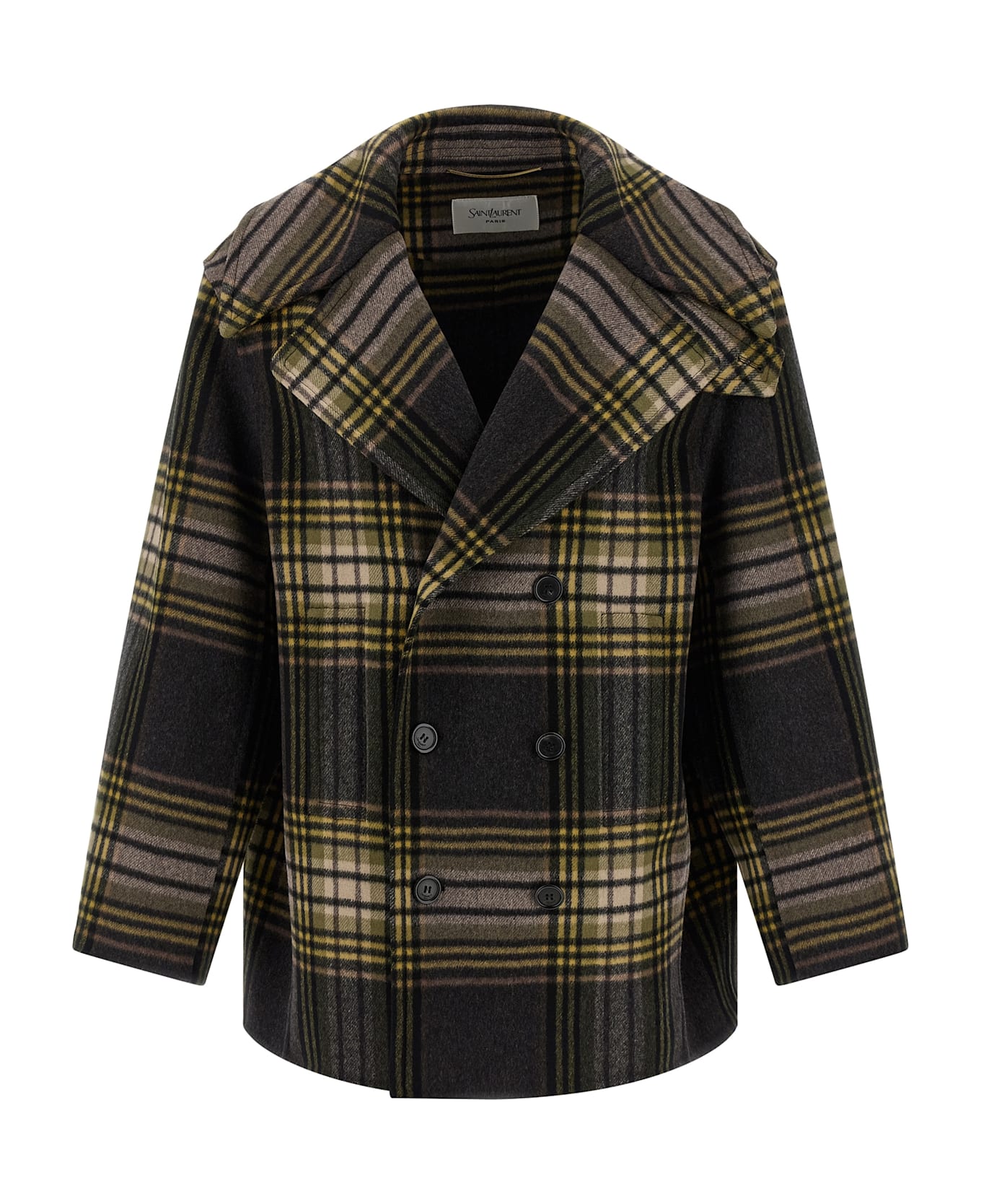 Saint Laurent Caban Coat - Multicolor