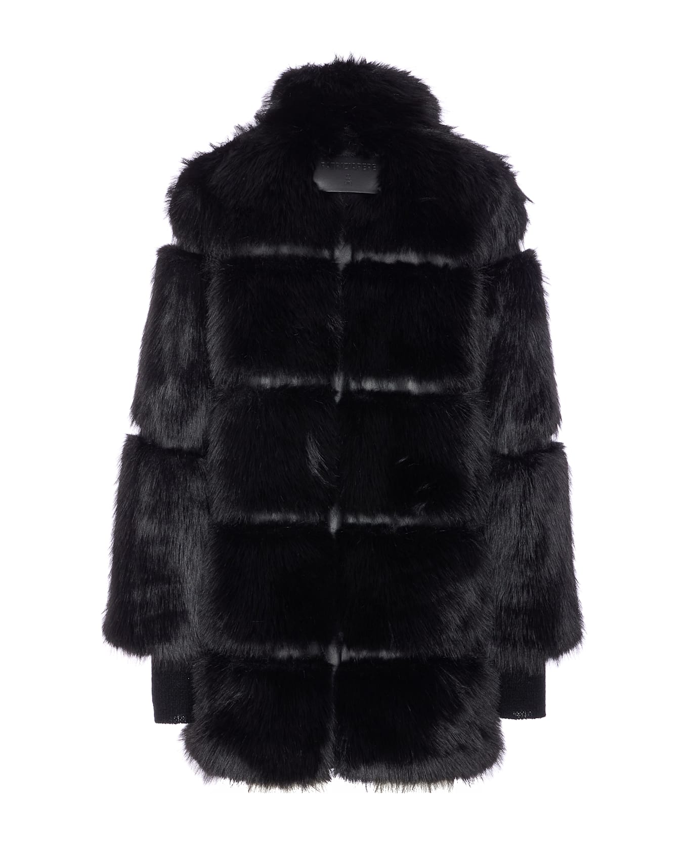 Patrizia Pepe Faux Fur Jacket - Black