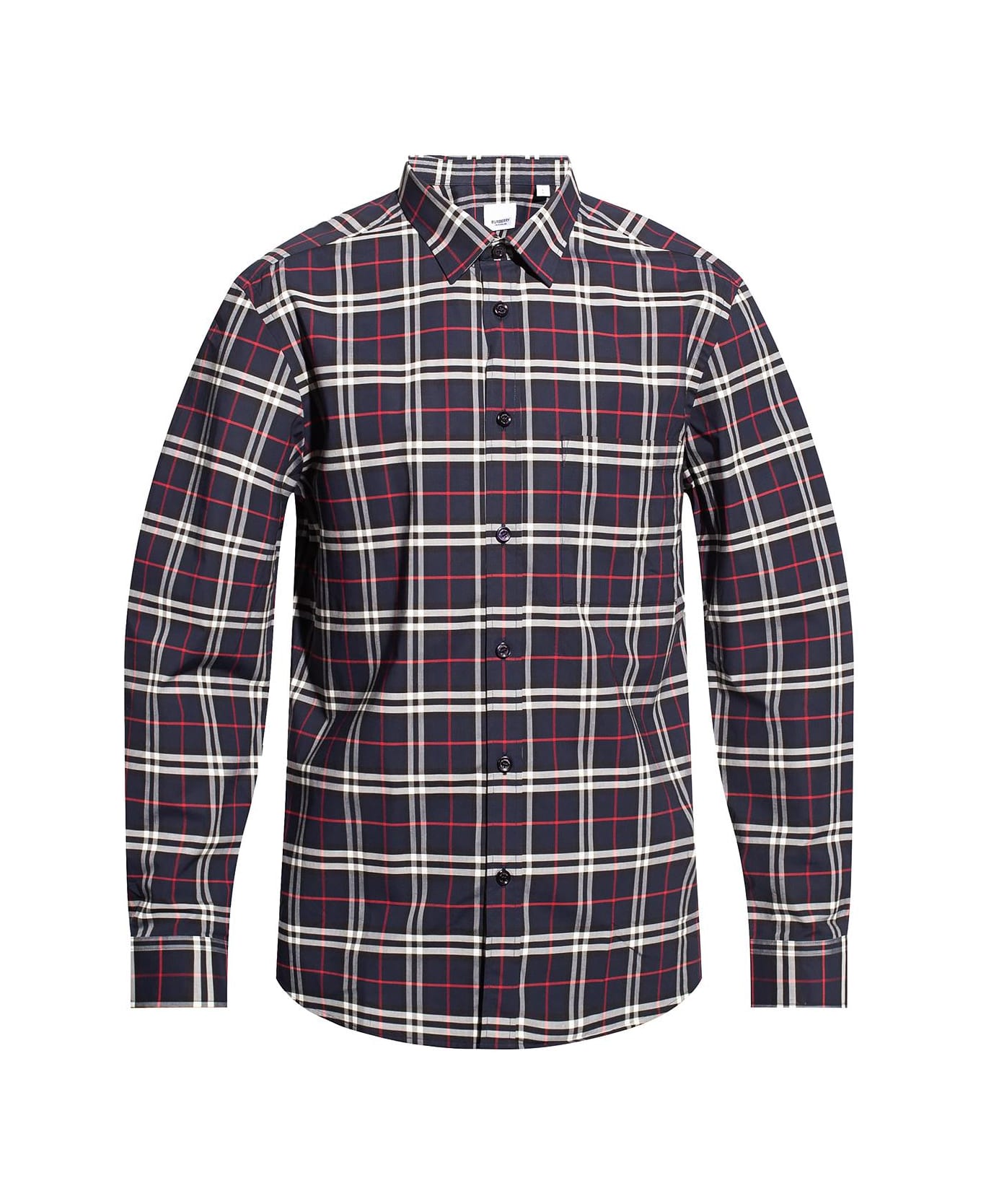 Burberry Shirt With Chest Pocket - NAVY