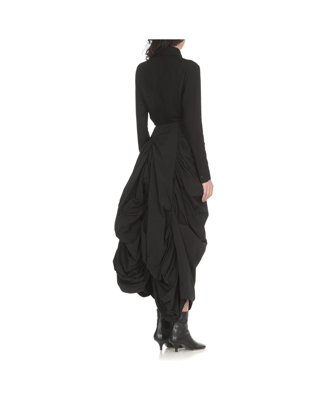 Yohji Yamamoto Draped Skirt - Black スカート