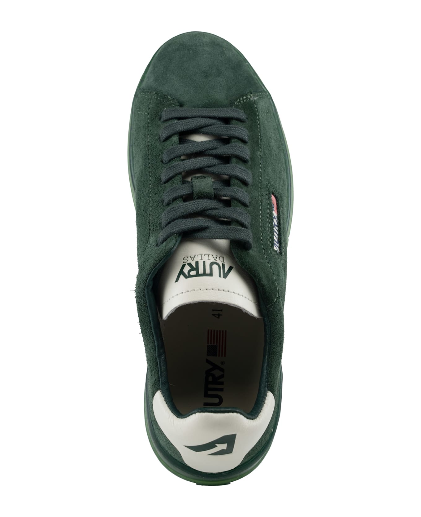 Autry Dallas Low Sneakers In Suede - Suede/leat bottle/marsh