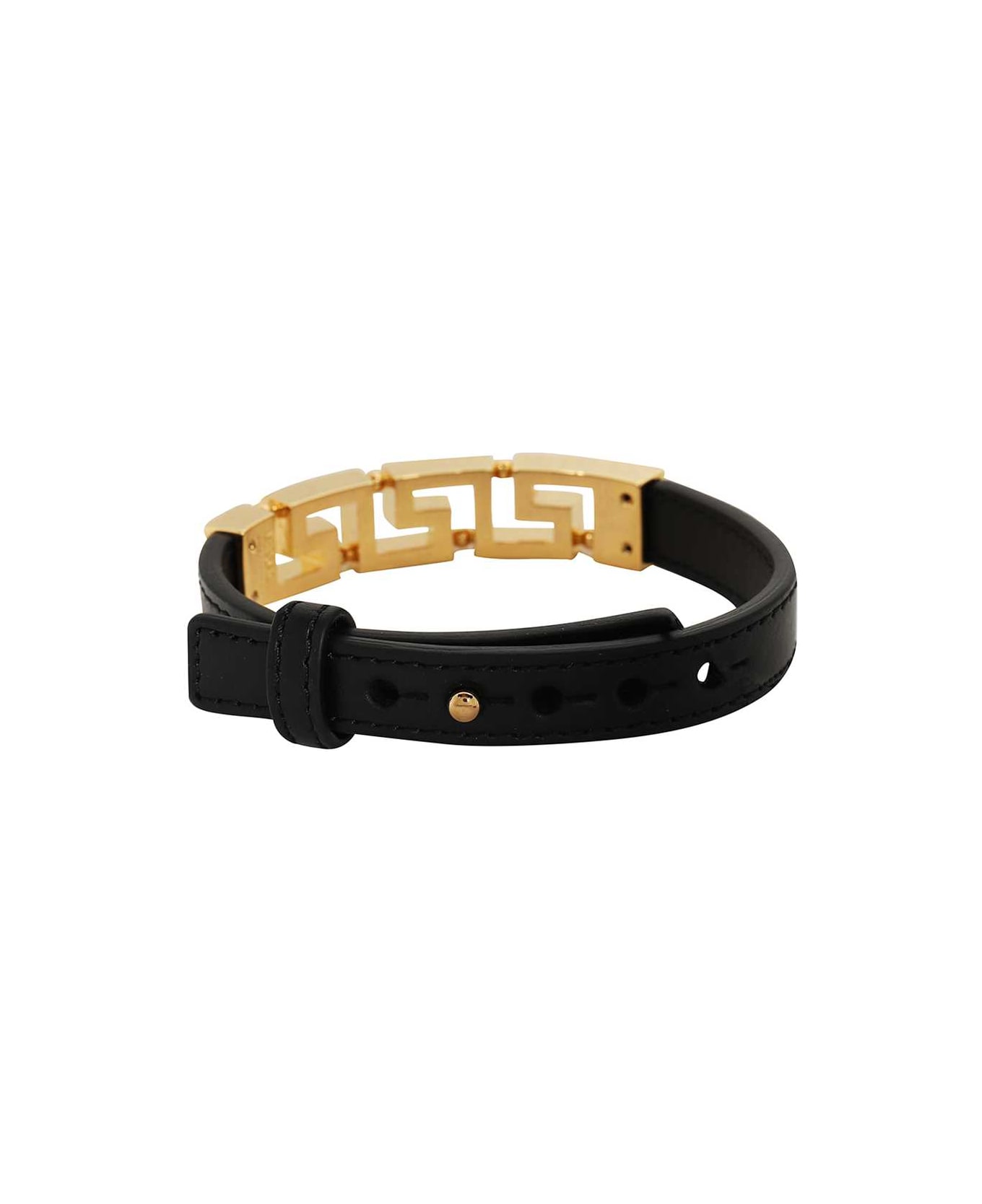 Versace Leather Bracelet - black ブレスレット