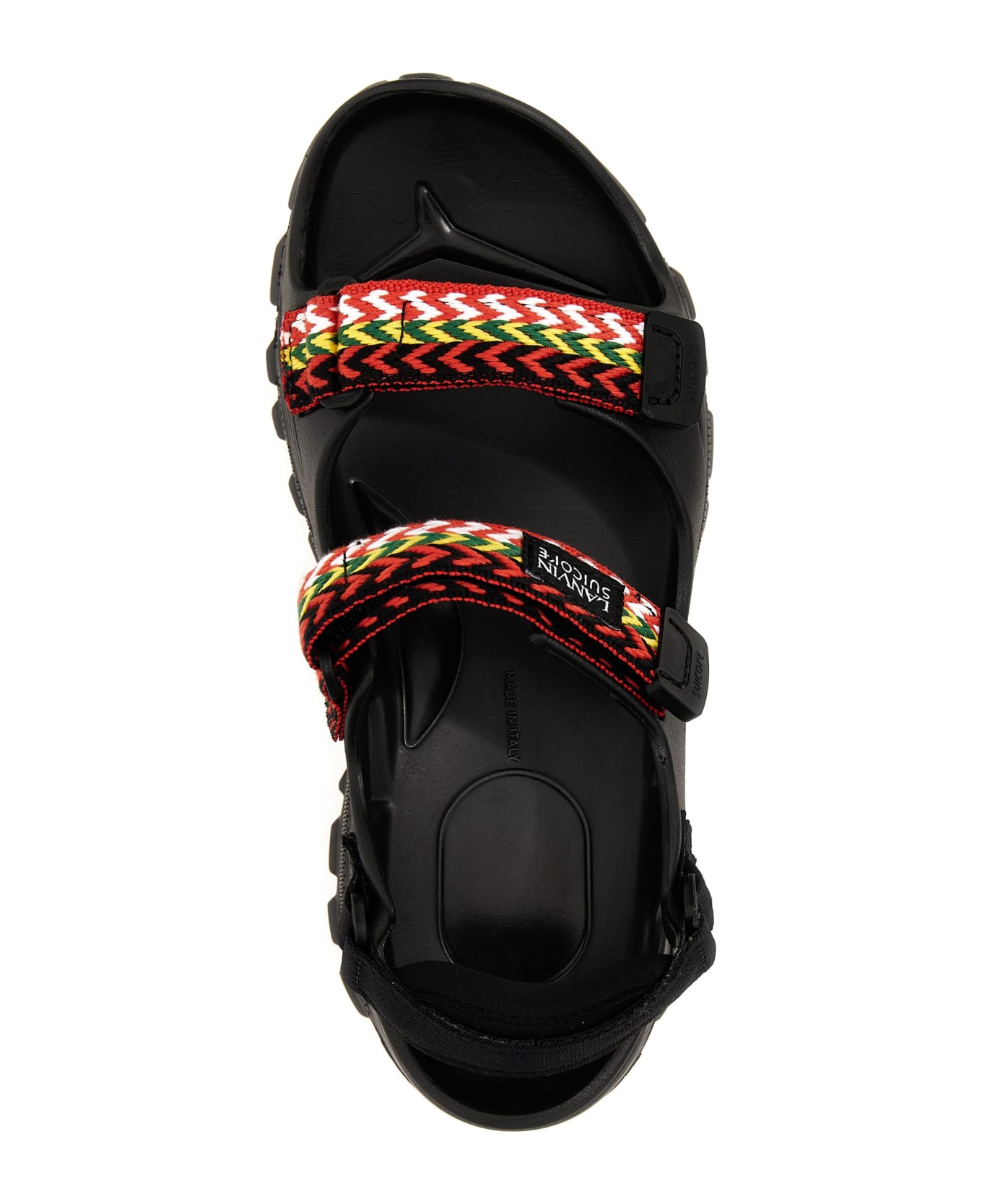 Lanvin Wave Curb Sandals - Black