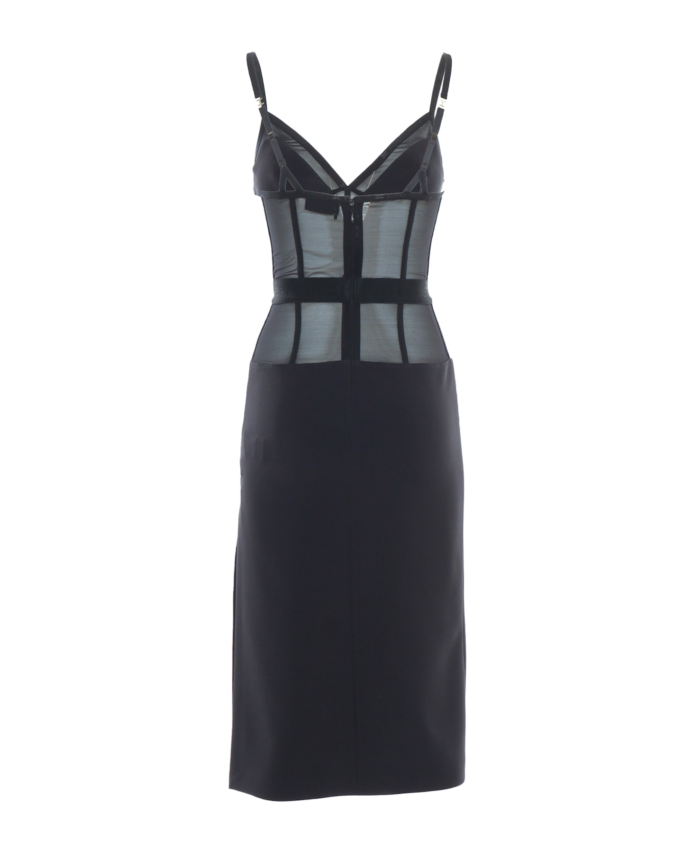 Elisabetta Franchi Black Dress - BLACK