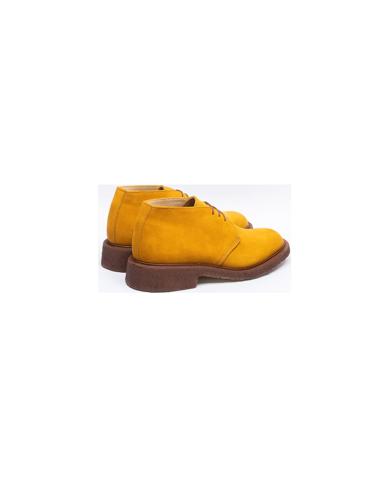 Tricker's Winston Suede Ankle Boot Curry Suede Crepe Sole - CURRY
