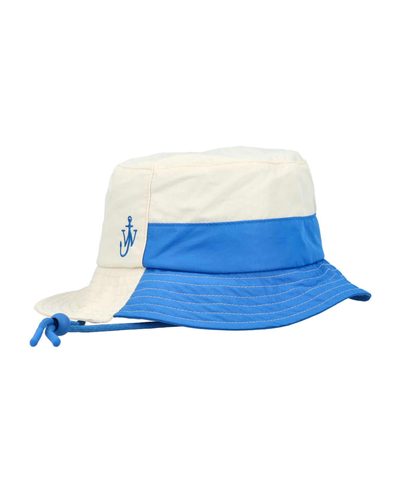 J.W. Anderson Asymmetric Colourblock Bucket Hat - WHITE BLUE 帽子
