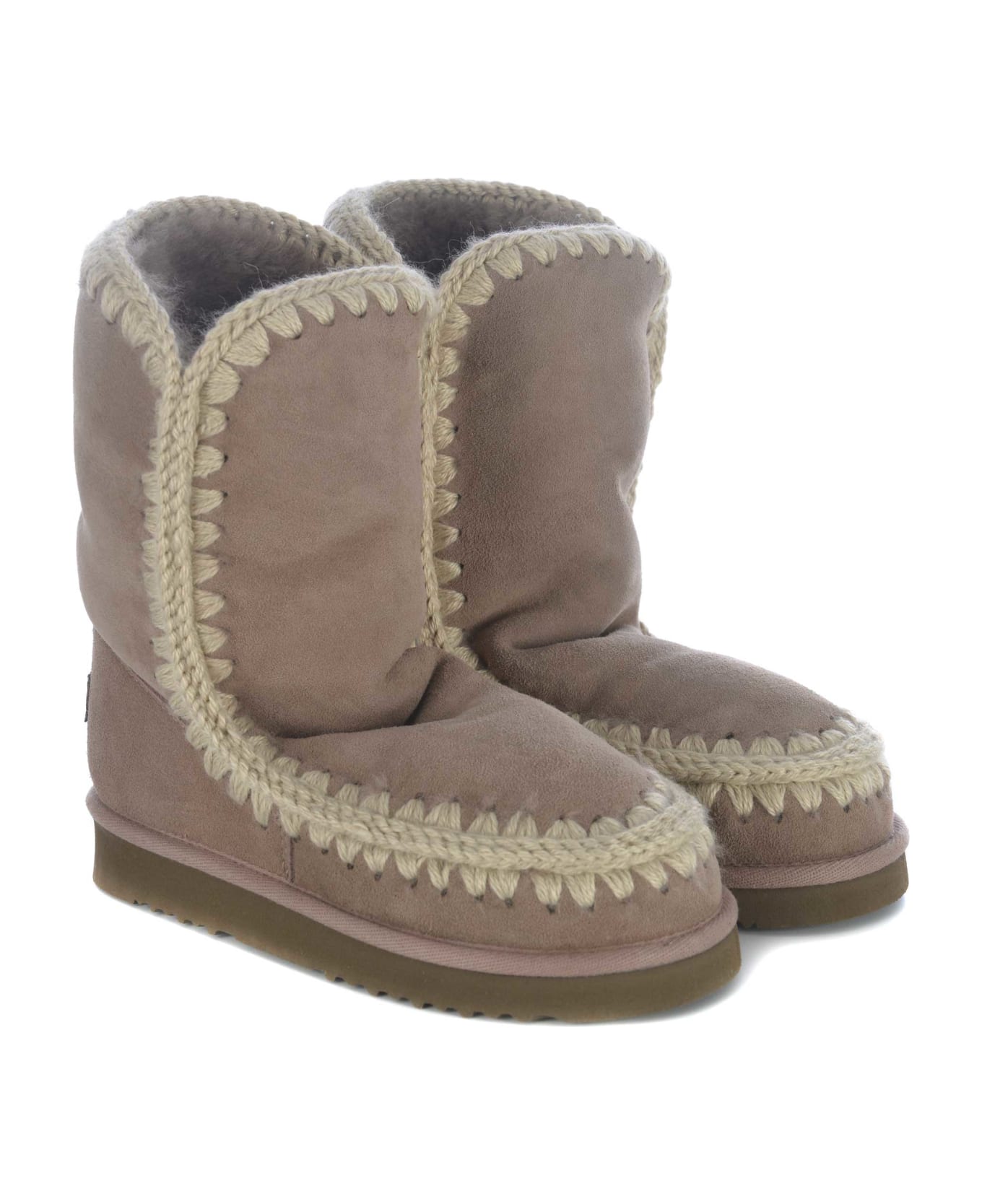 Mou Boots Mou "eskimo24" Made In Suede - Tortora chiaro ブーツ