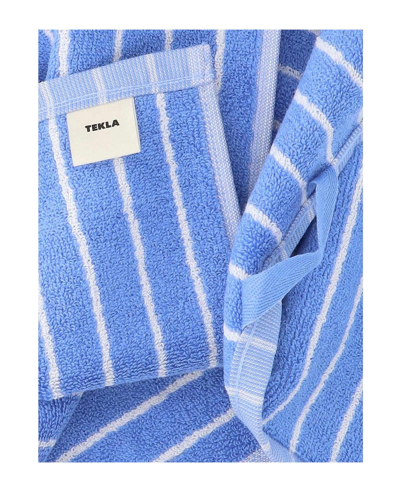 Tekla Guest Towel - Clear Blue Stripes