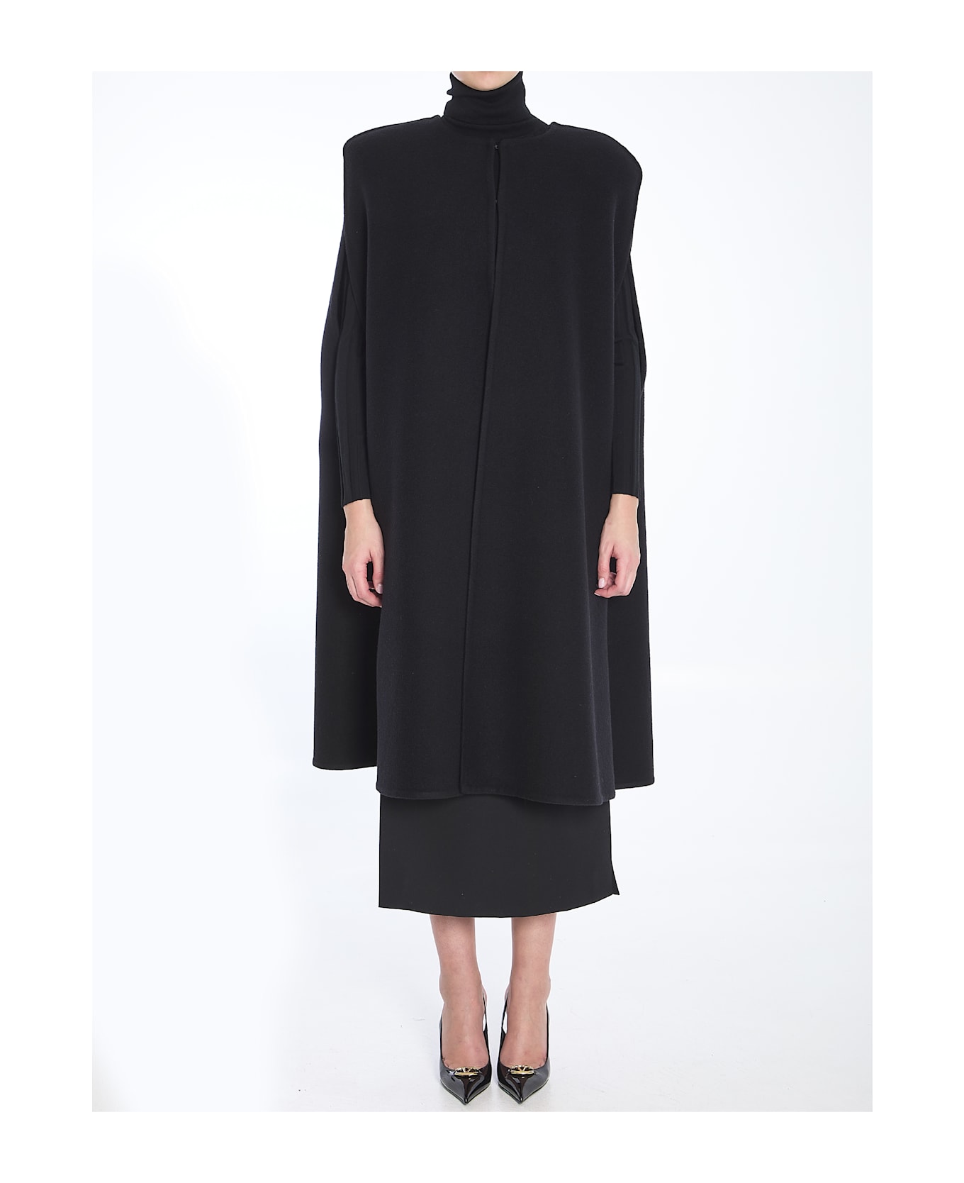 Valentino Garavani Cachemire Cape - BLACK