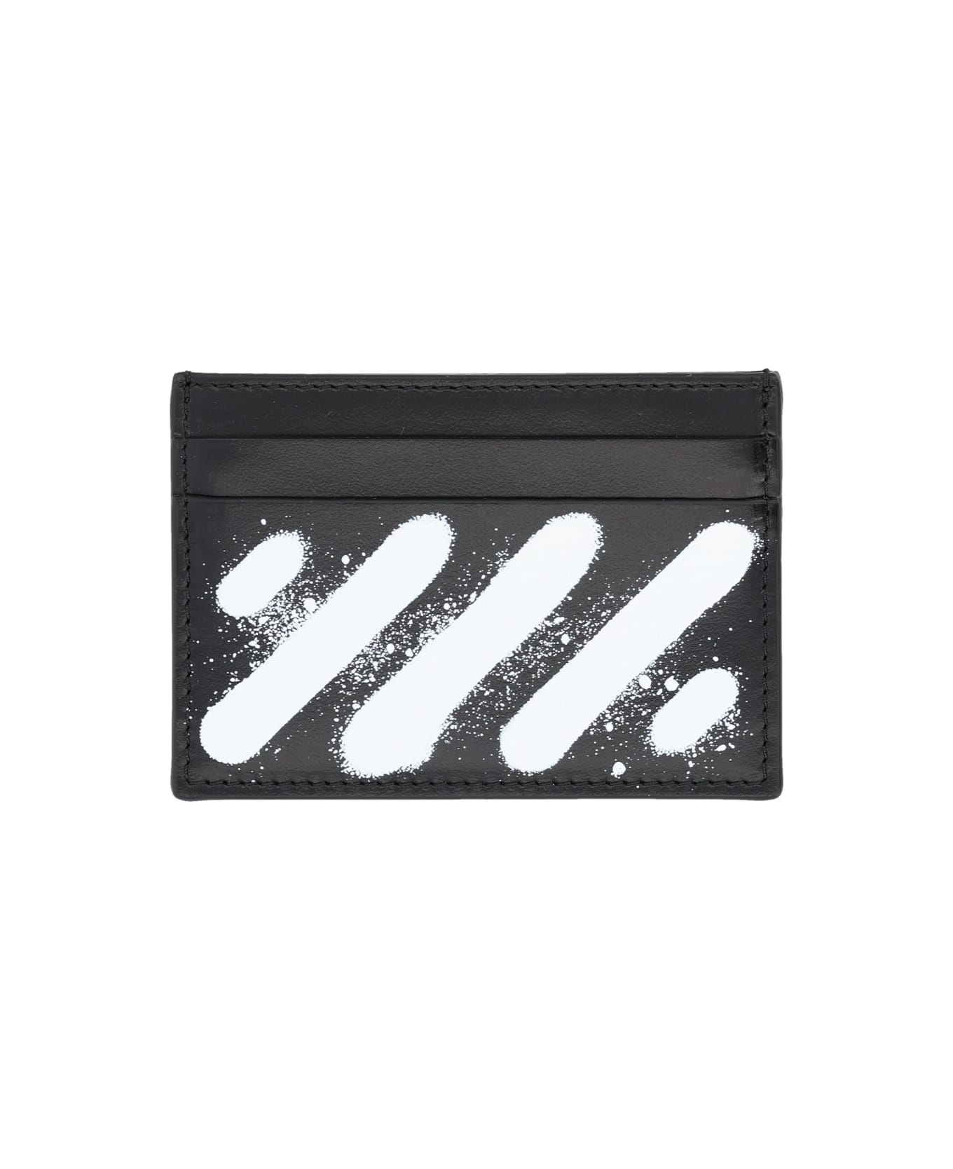Off-White "diagonal Spray" Wallet - BLACK