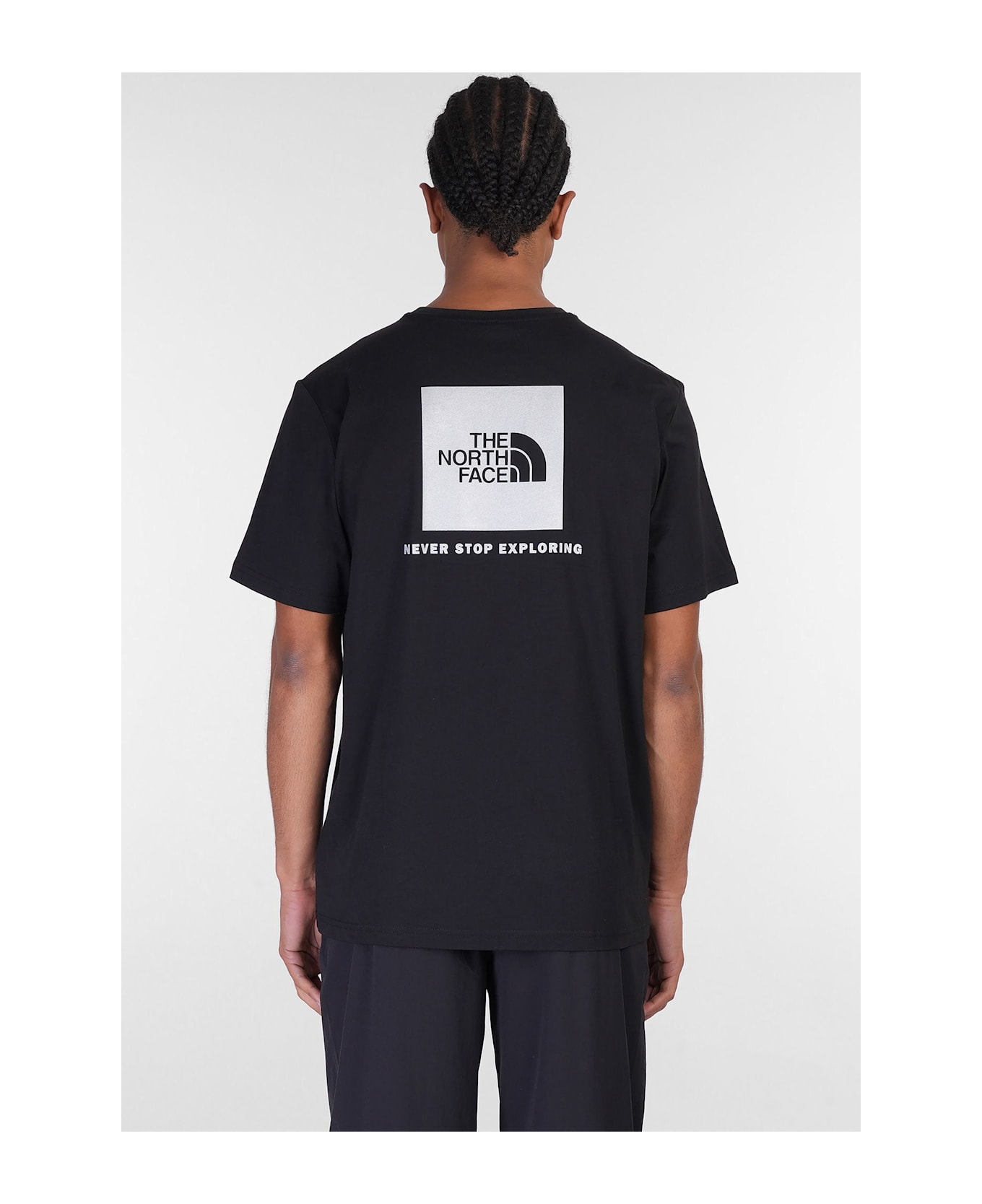 The North Face Ss Ref Box Nse Tee T-shirt In Black Cotton - black