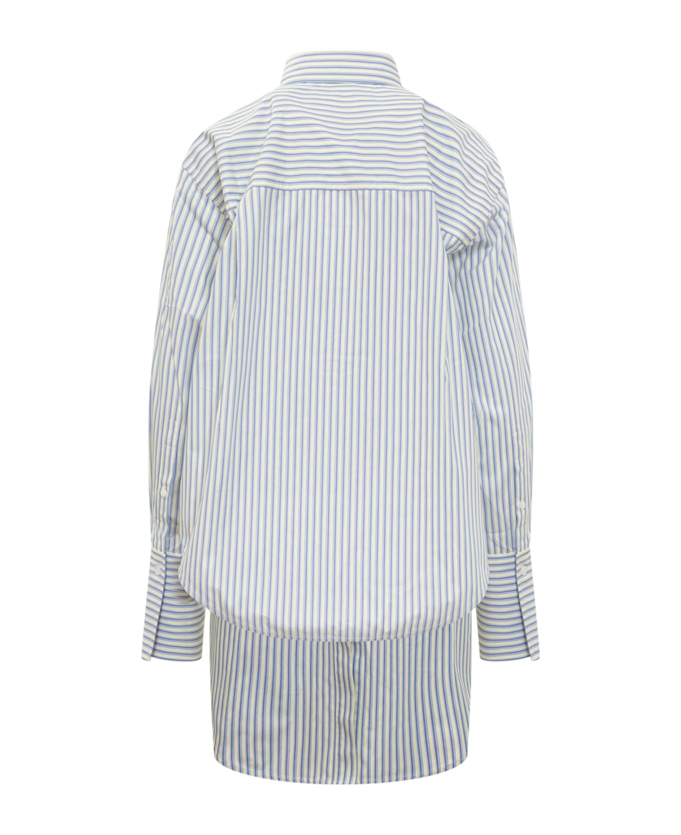 Victoria Beckham Wrap Shirt Dress - CHAMOMILE/OXFORD