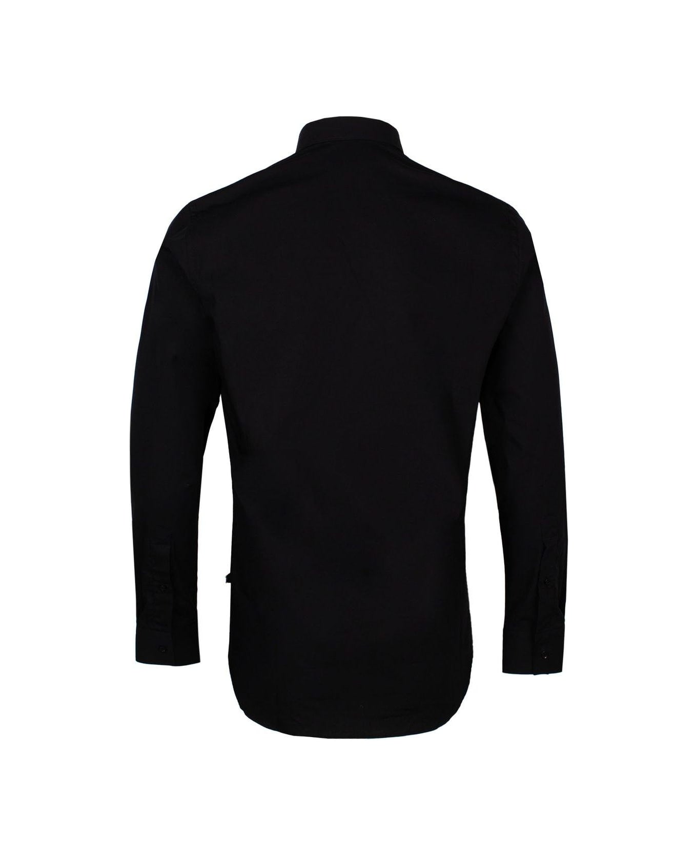 Philipp Plein Logo Plaque Long-sleeved Shirt - Black