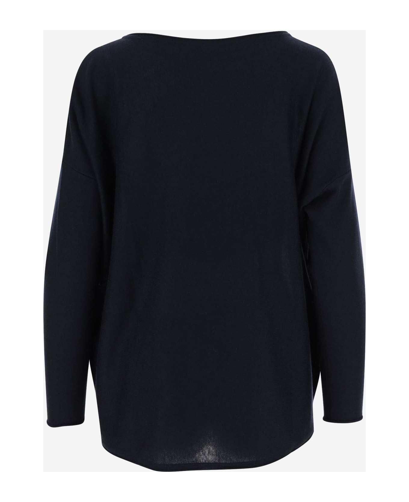 Wild Cashmere Silk And Cashmere Blend Pullover - Navy scuro
