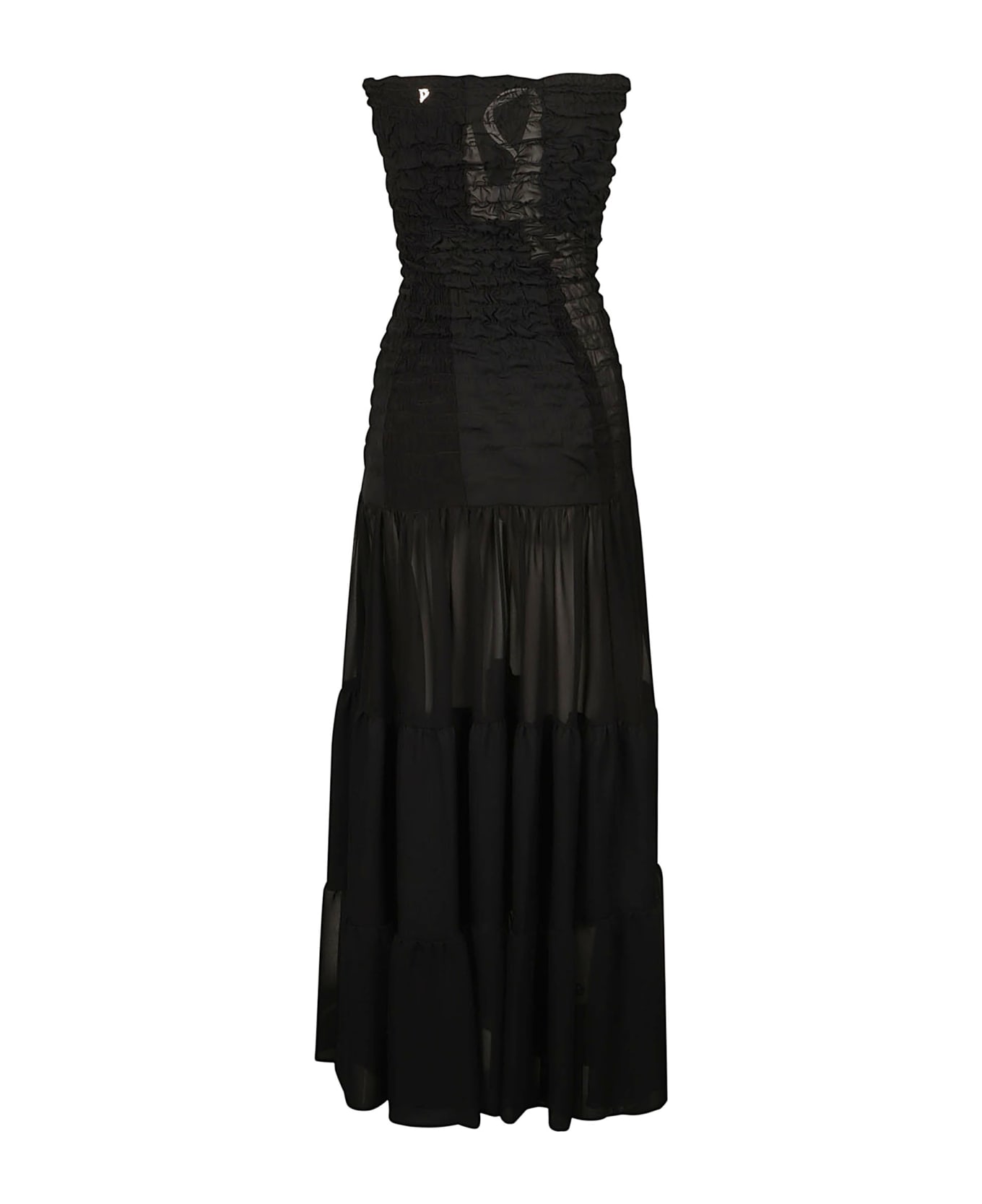 Dondup Ruffle Sleeveless Dress - Black