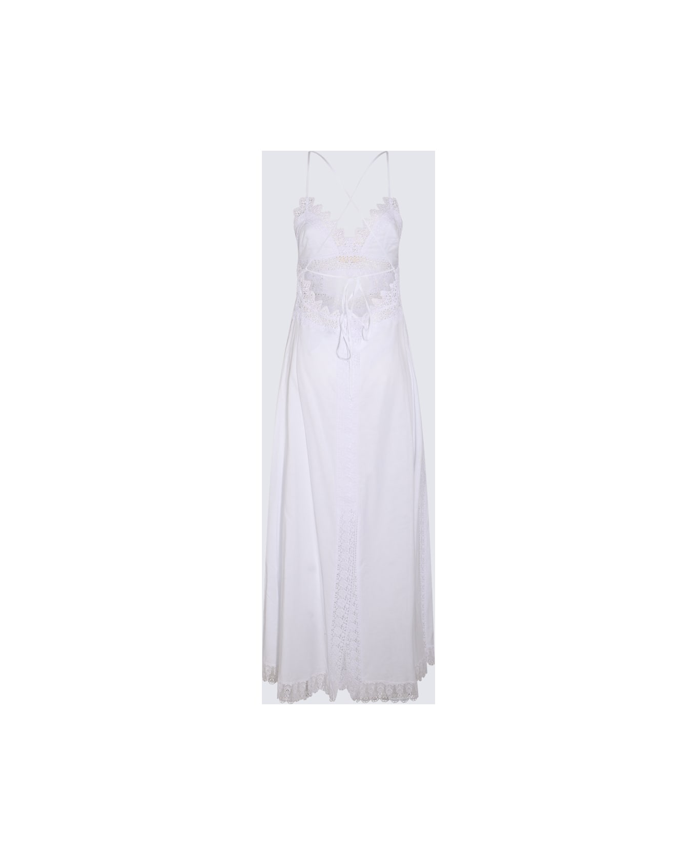 Charo Ruiz White Cotton Blend Dress ワンピース＆ドレス