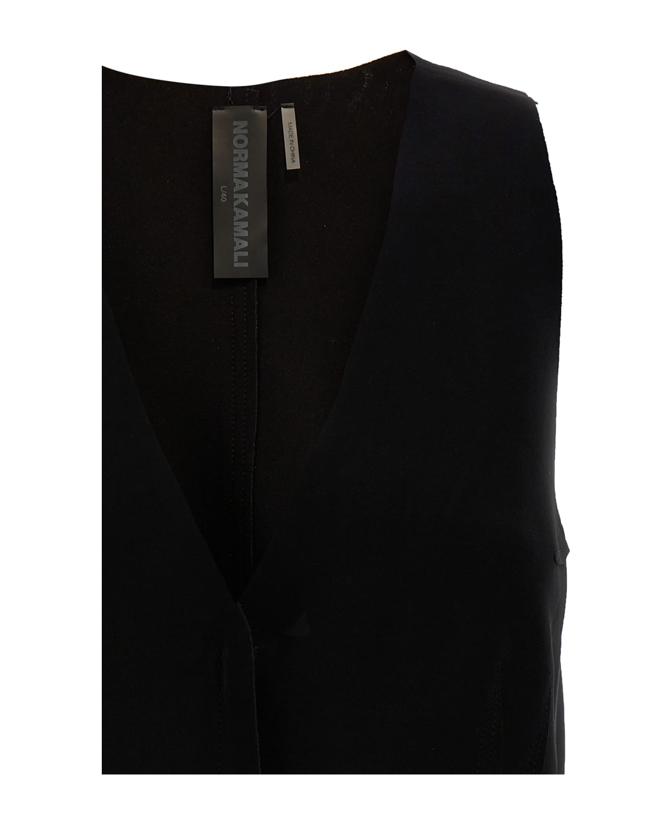 Norma Kamali Stretch Fabric Vest - Black  