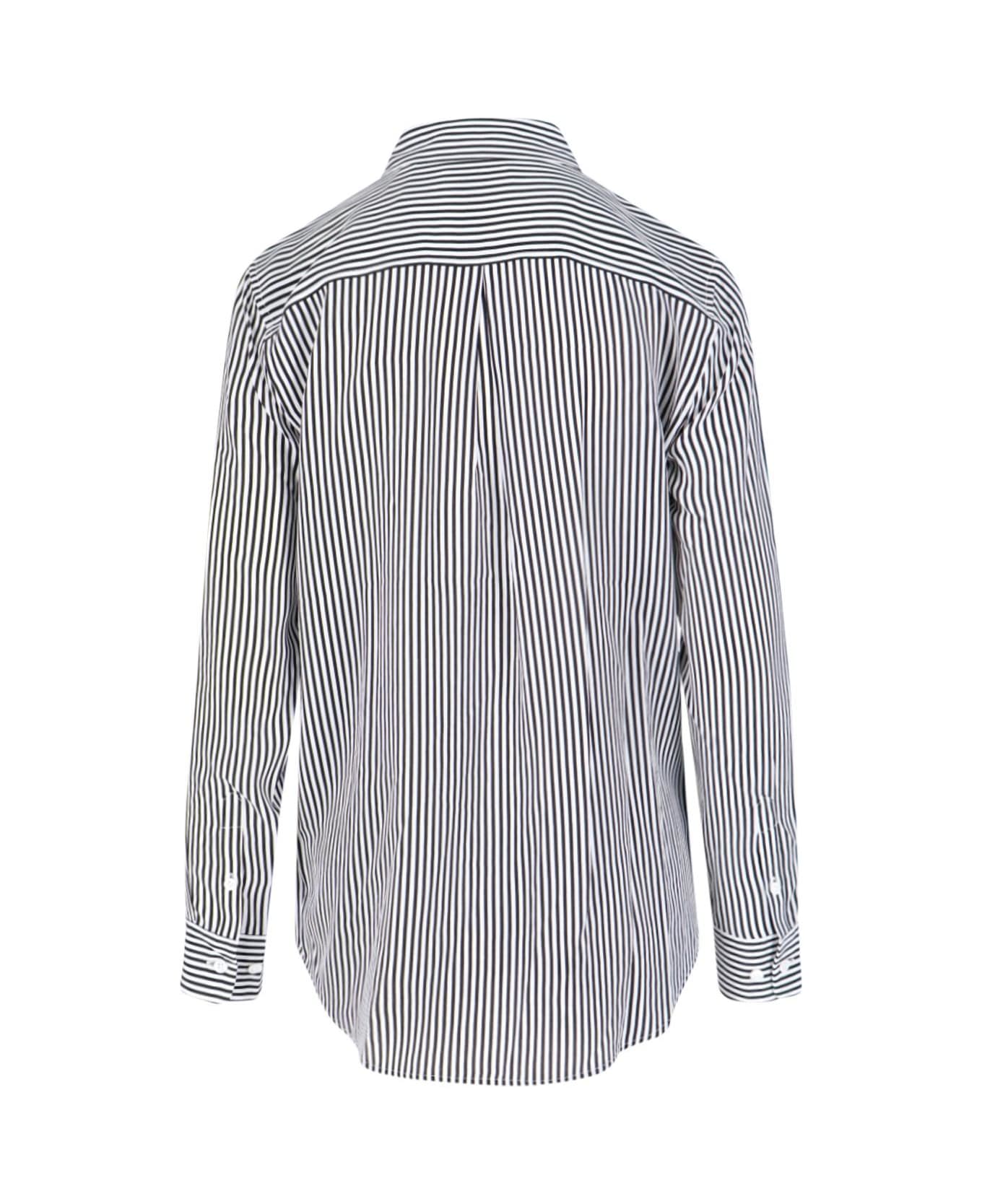 Equipment 
essential
 Striped Shirt - White