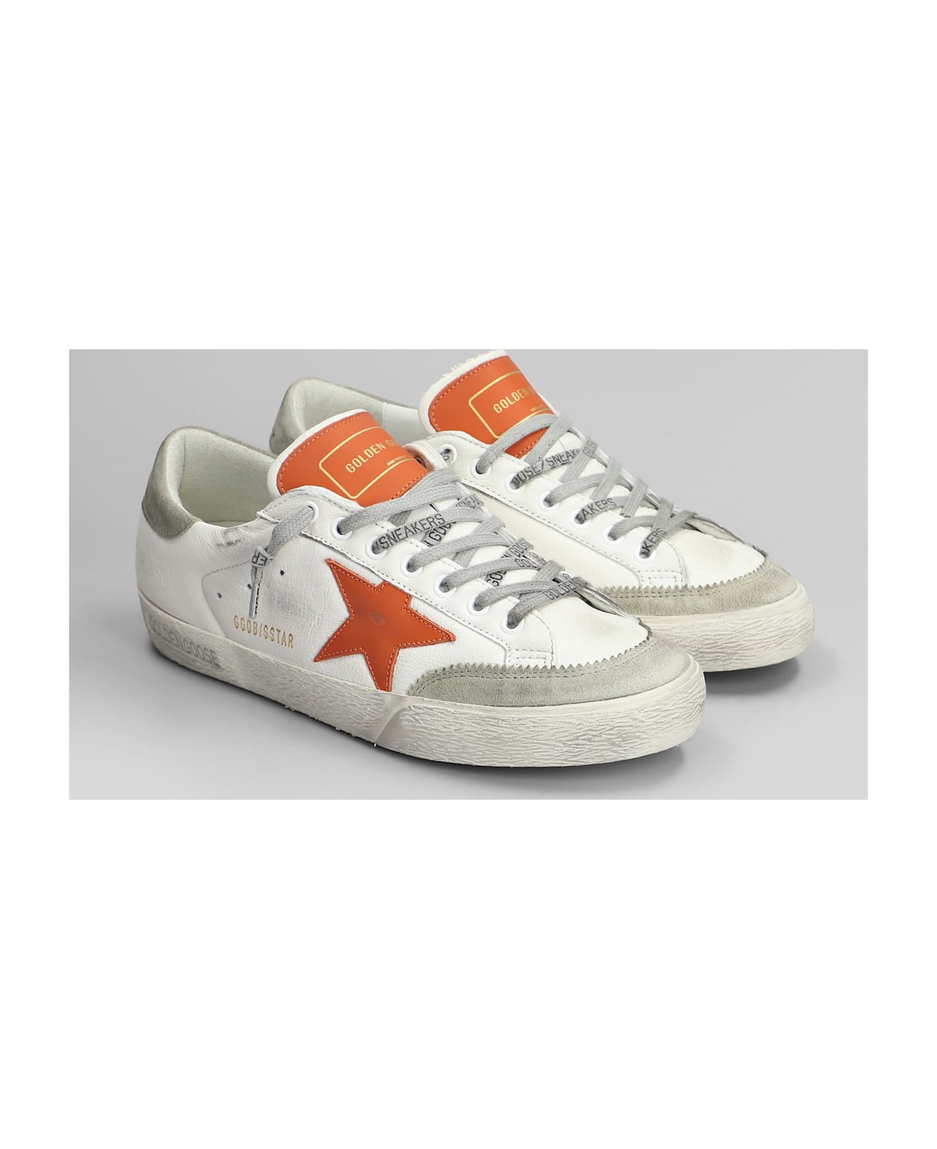 Golden Goose 
st
 White Leather Sneakers - white