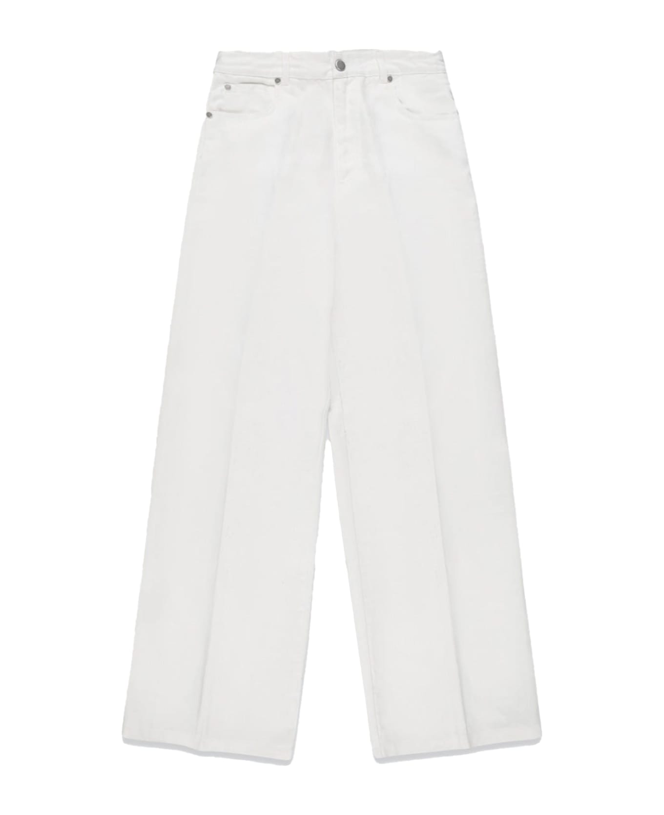 Cruna White Flare Trousers - BURRO