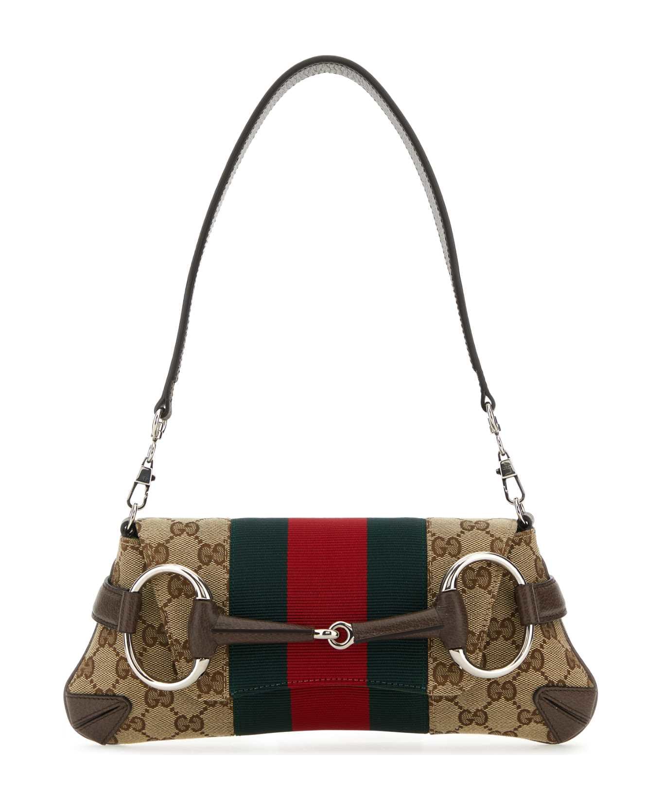 Gucci Original Gg Fabric Small Gucci Horsebit Chain Shoulder Bag - 8747