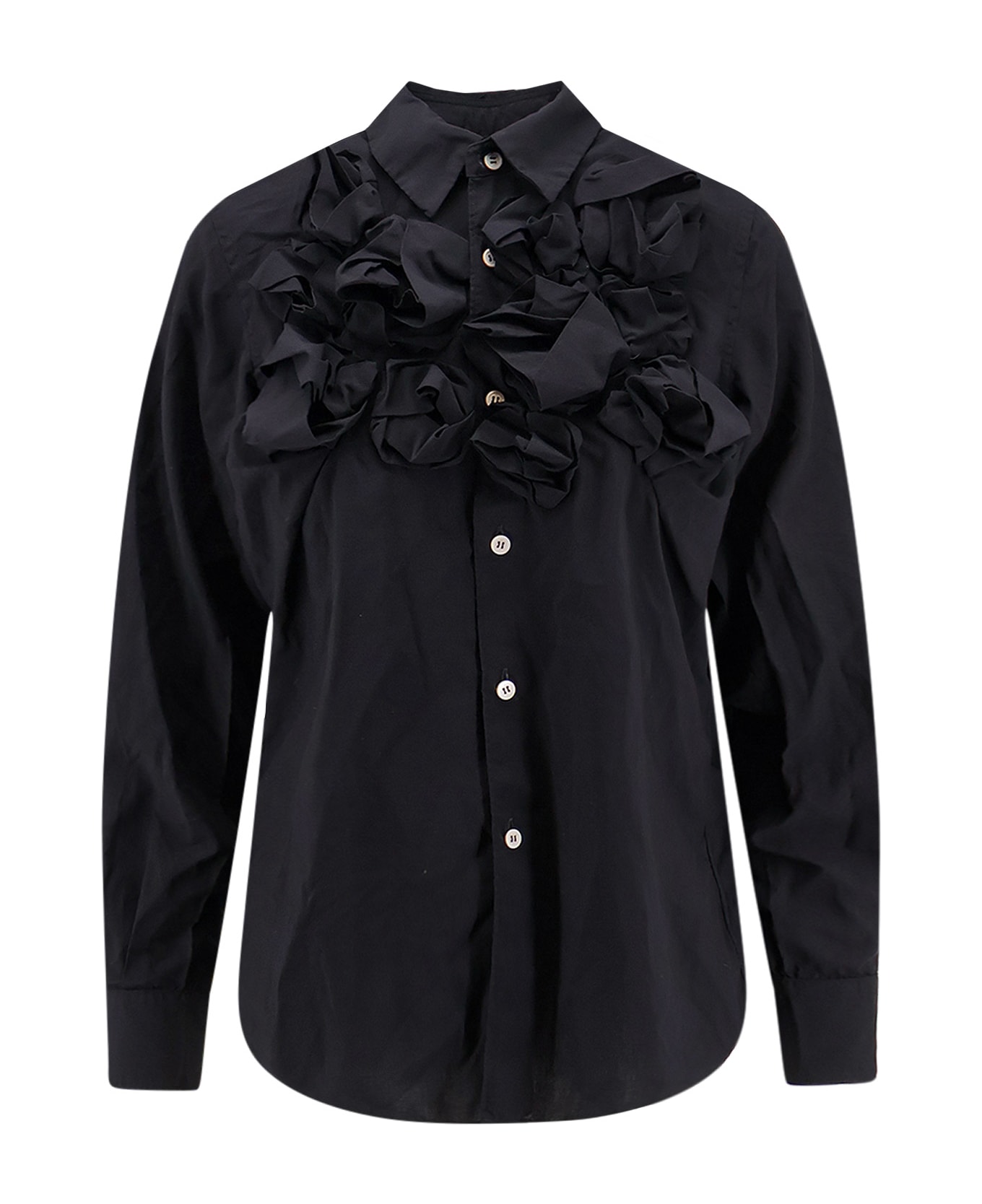 Comme des Garçons Play Ruffles Shirt - Black