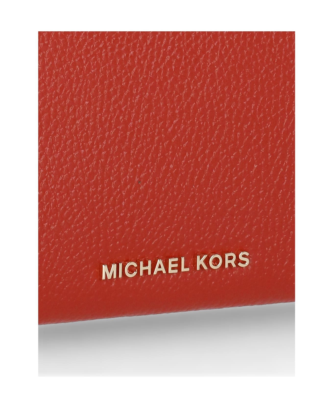 Michael Kors Logo Plaque Zipped Wallet - Red