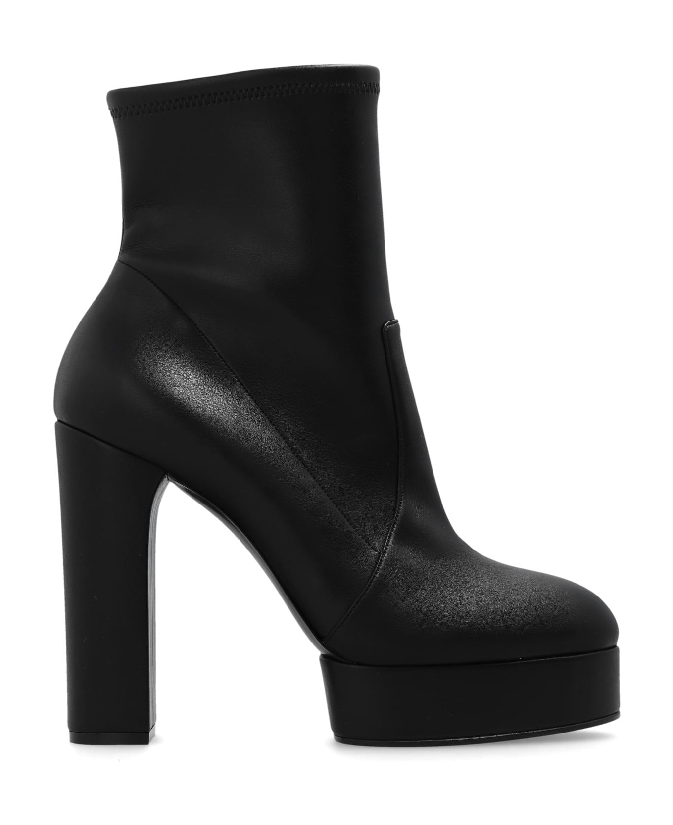 Casadei Heeled Ankle Boots With Leather - Black ブーツ
