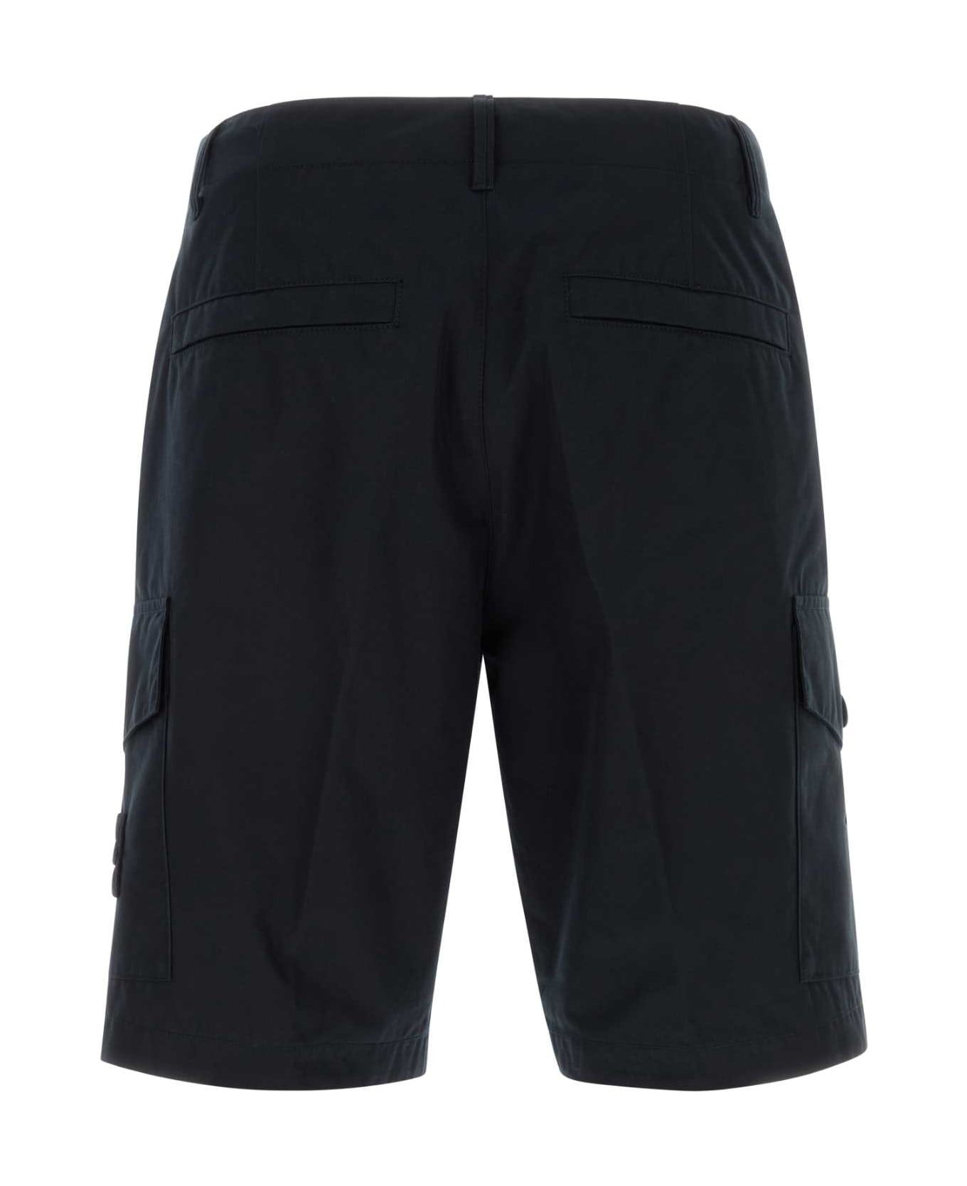 Stone Island Midnight Blue Cotton Bermuda Shorts - NAVY