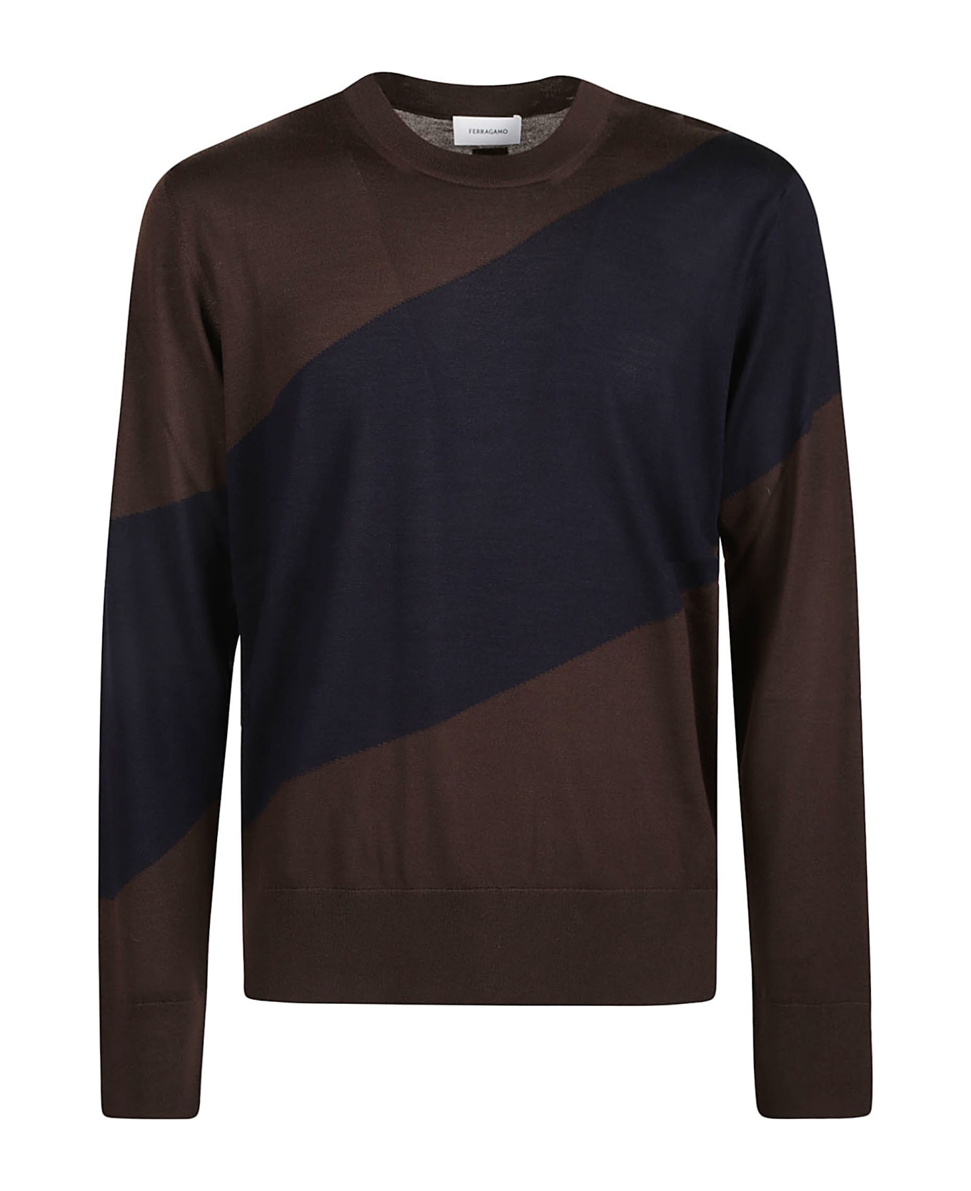 Ferragamo Round Neck Sweater - Brown フリース