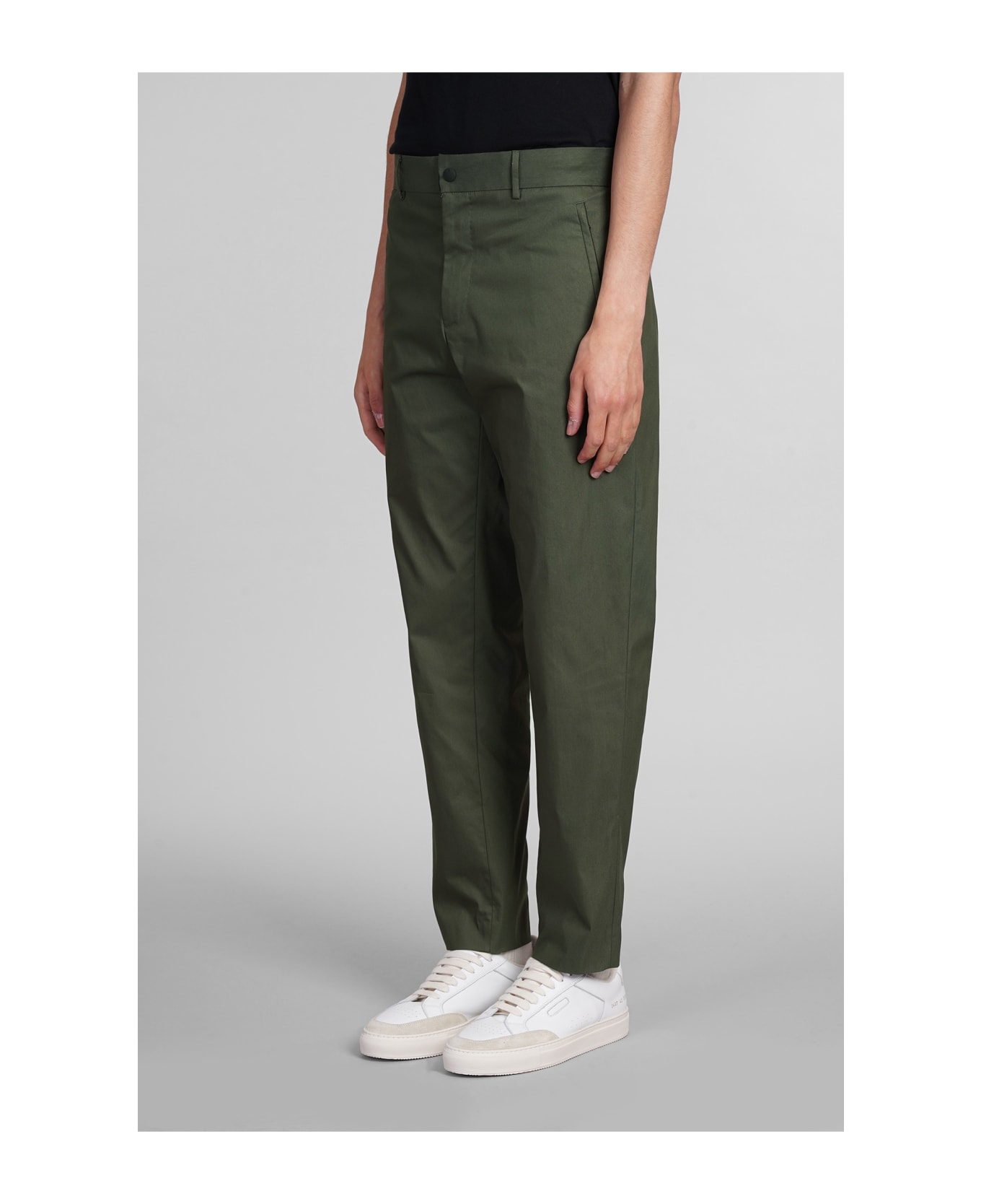 PT Torino Pants In Green Cotton - green