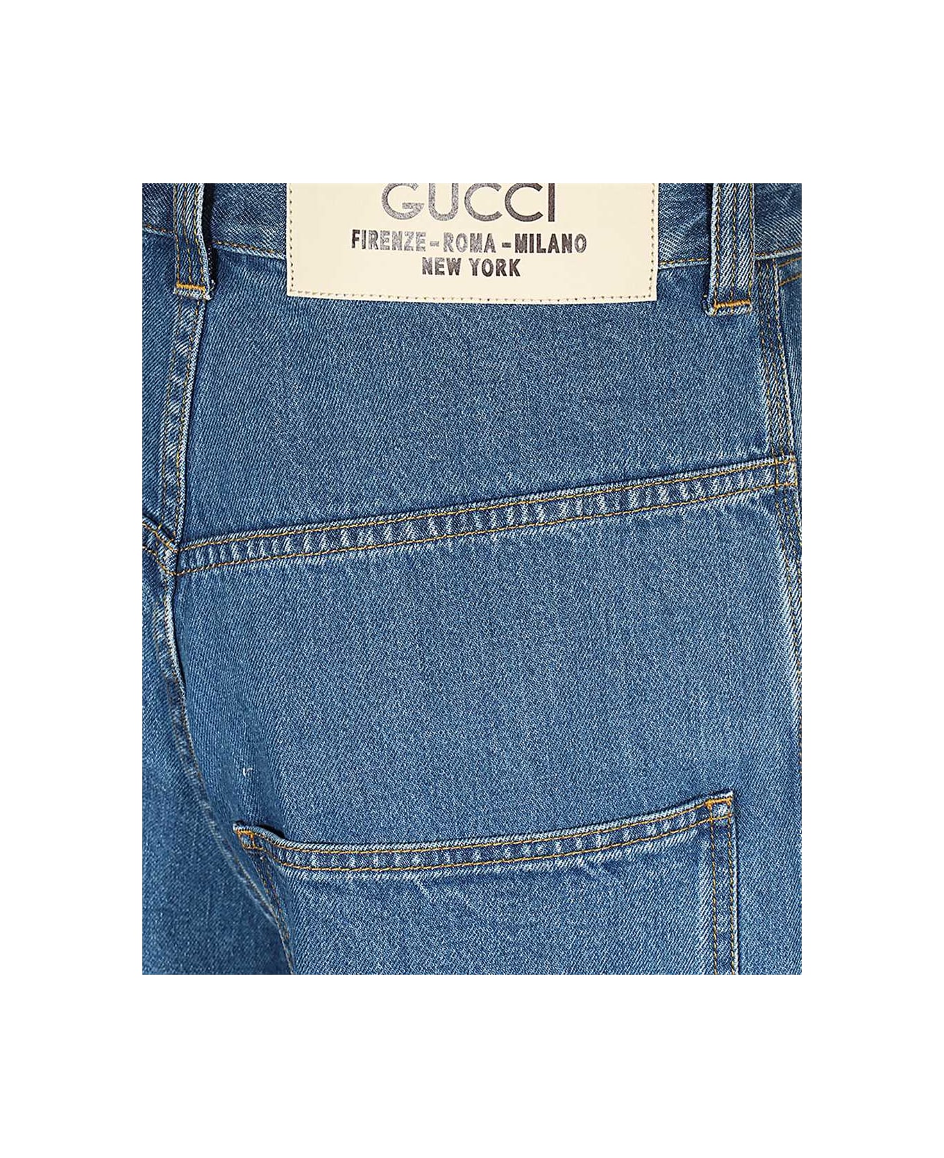 Gucci Look 12 Jeans Fermo Skate - Light blue