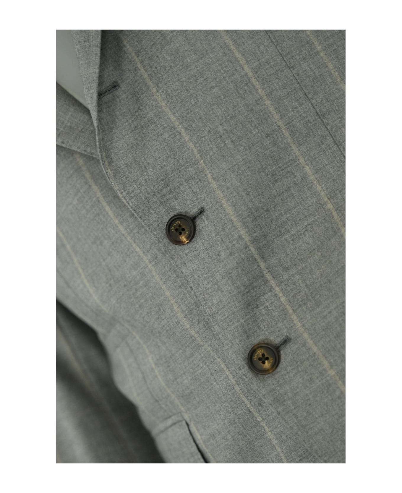 Eleventy Single-breasted Pinstripe Suit In Gray Cashmere - Grigio chiaro