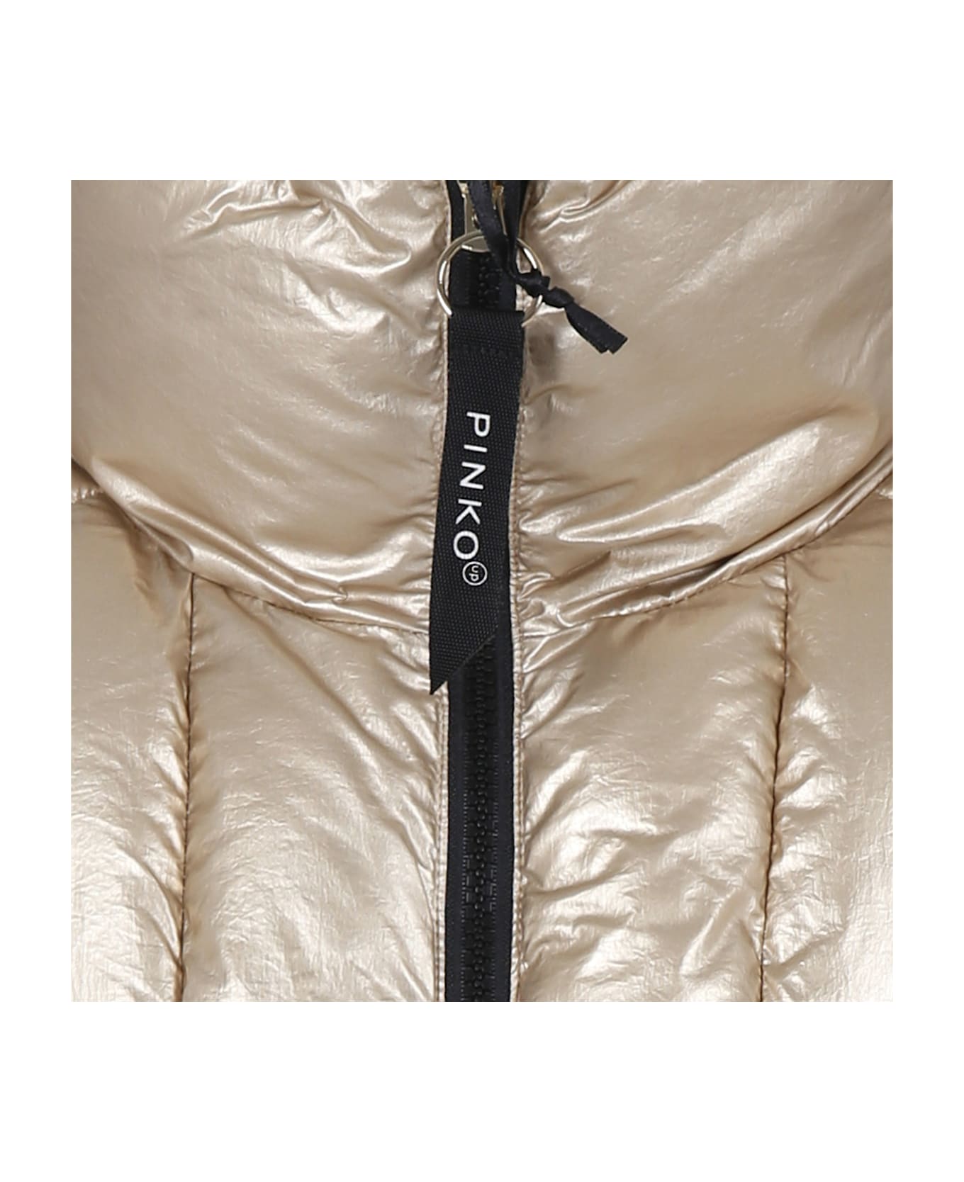 Pinko Gold Down Jacket For Girl - Gold