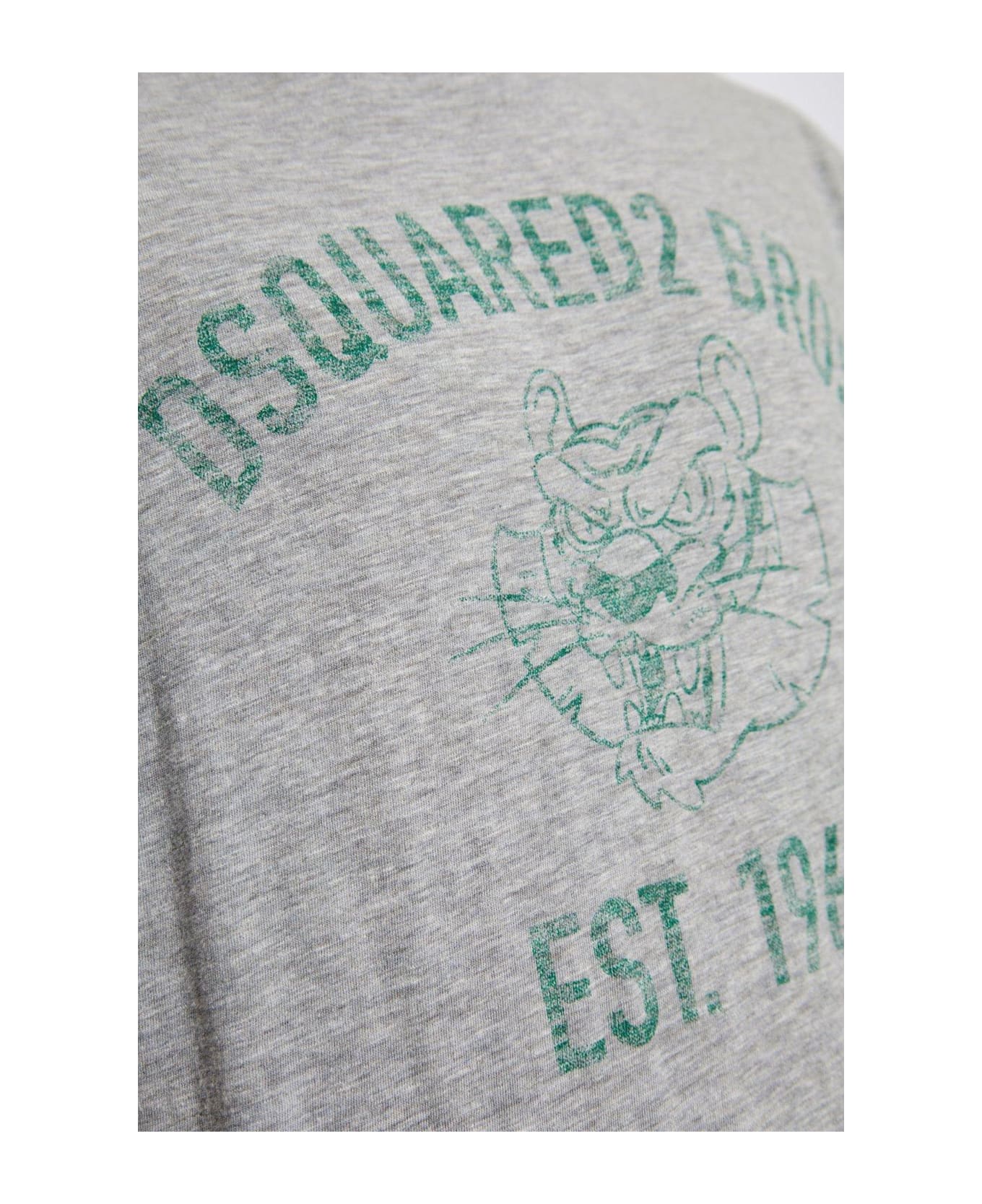 Dsquared2 Logo Printed Crewneck T-shirt - GREY