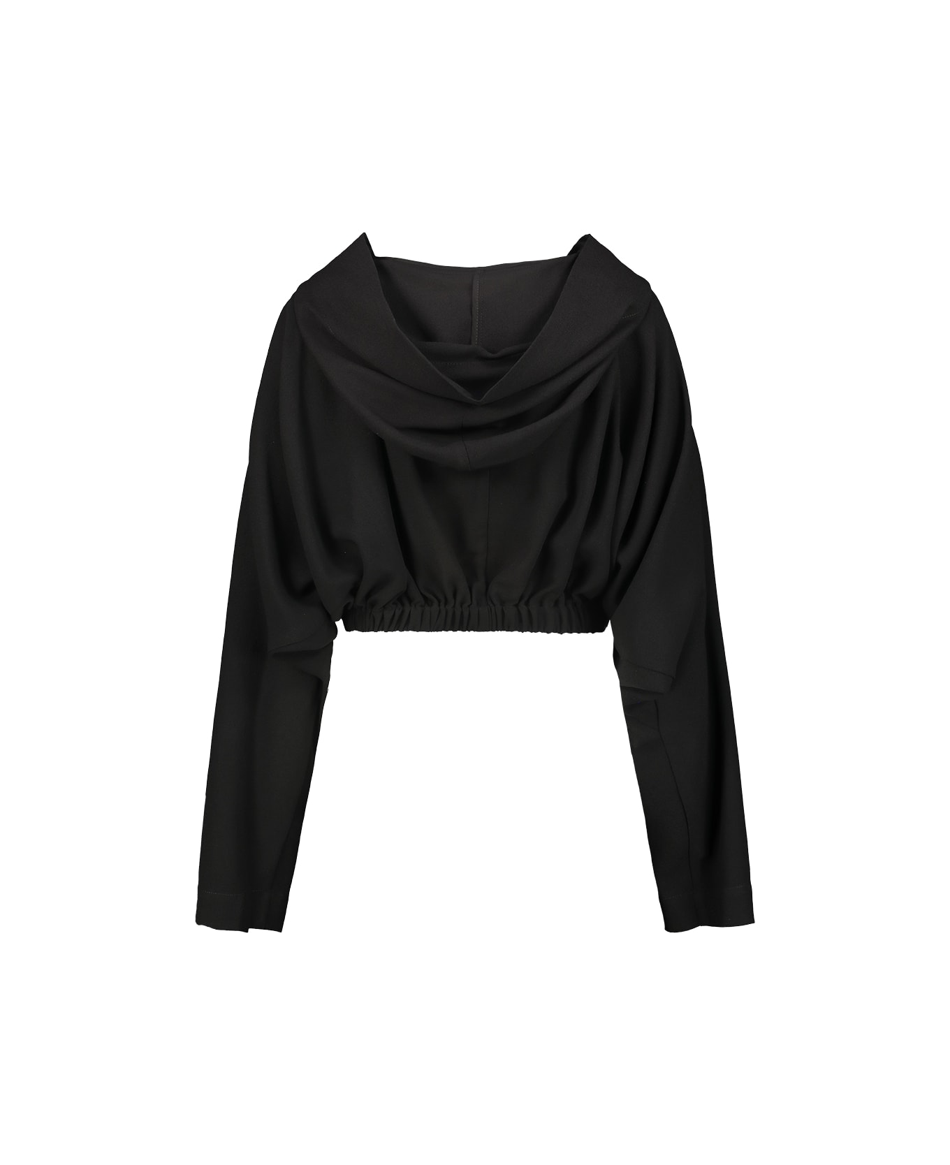 Rick Owens Concordia Cropped Hooded Tunic - Black