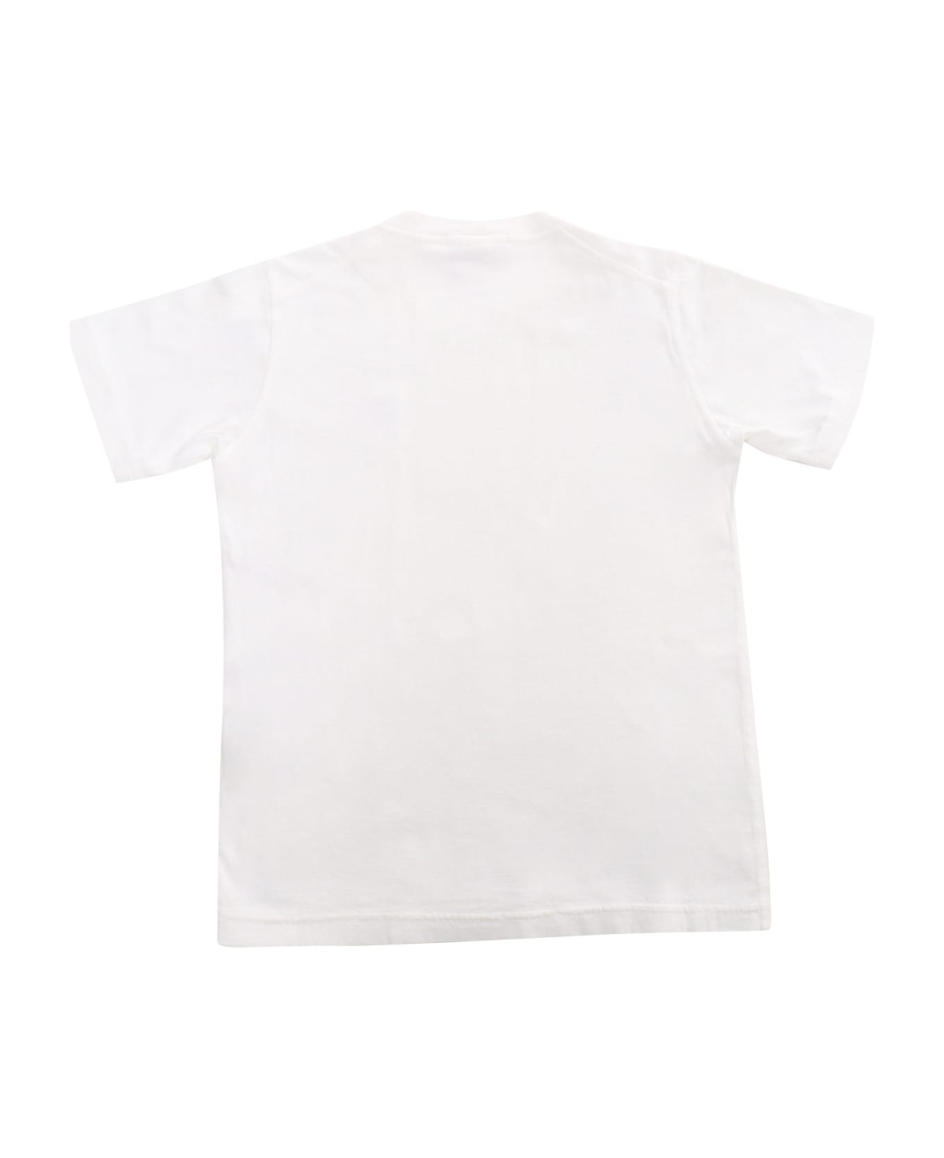 Stone Island Junior White T-shirt With Logo - WHITE