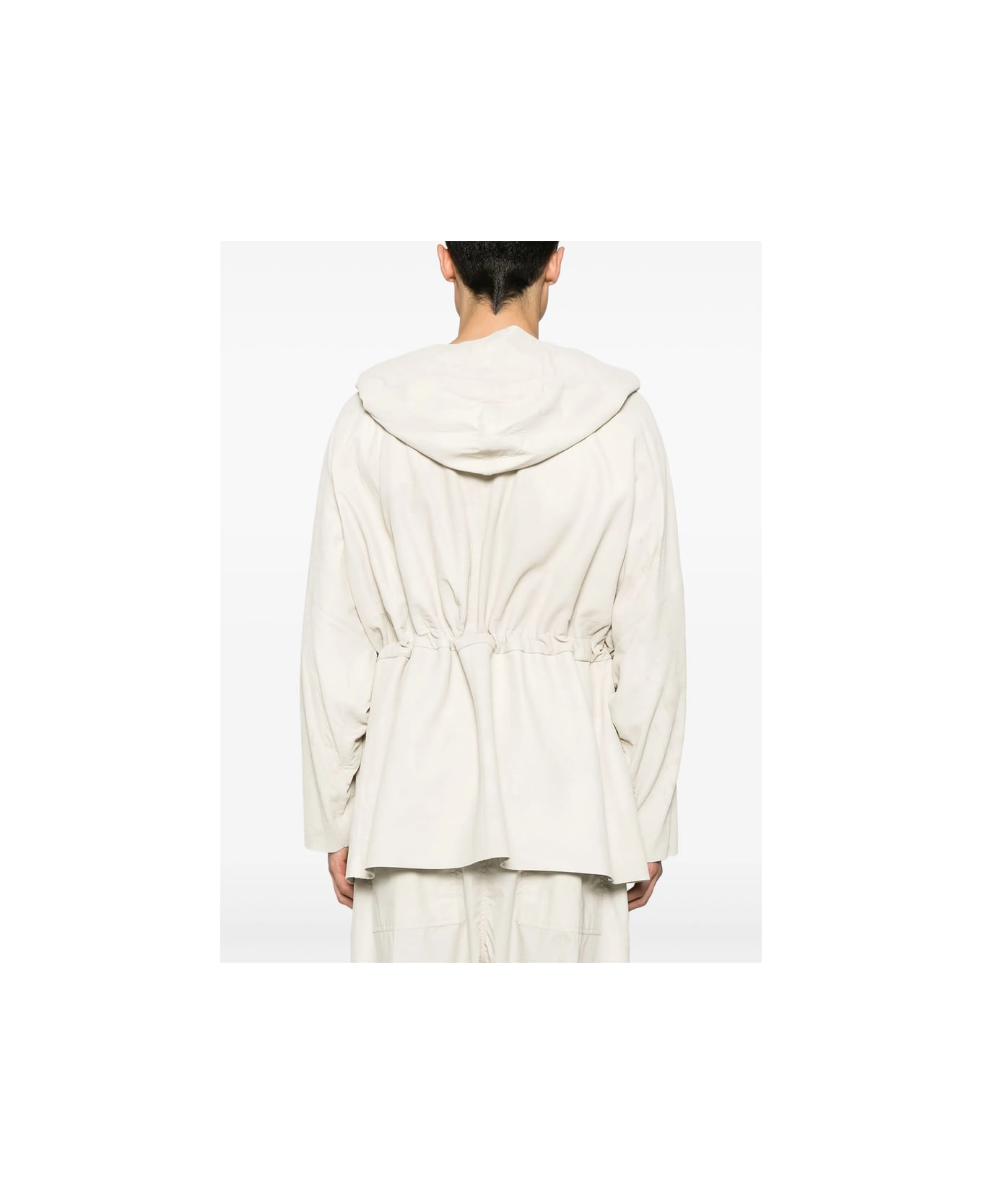 Rick Owens Leather Outerwear - NEUTRALS