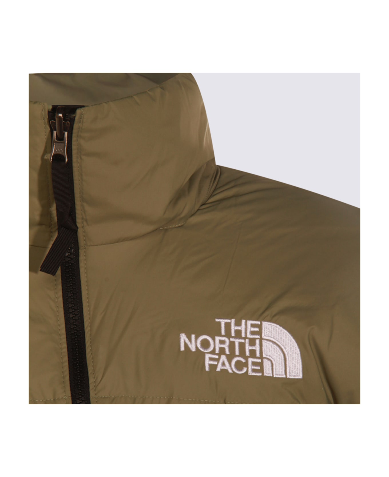The North Face Dark Green Down Jacket - BARK MIST