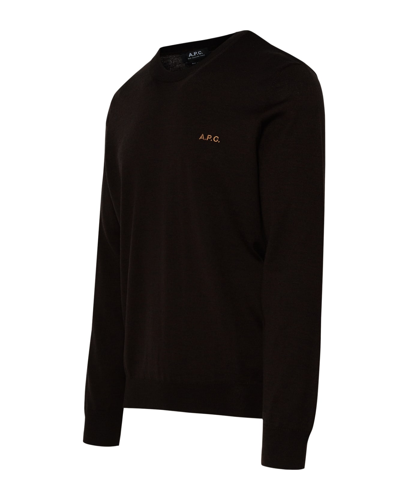 A.P.C. Brown Wool Blend 'axel' Sweater - Brown