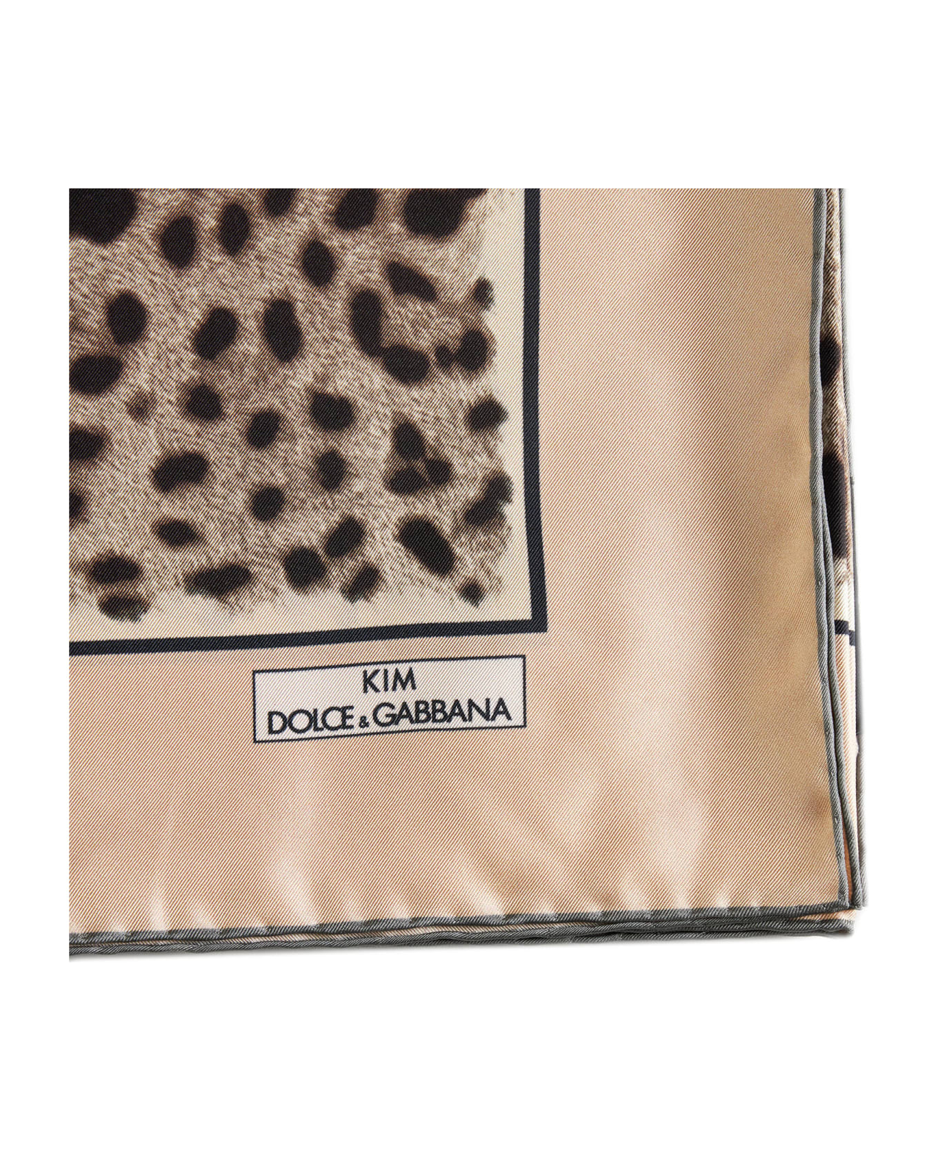 Dolce & Gabbana Leopard-print Twill Scarf - Leo bordo nudo スカーフ＆ストール