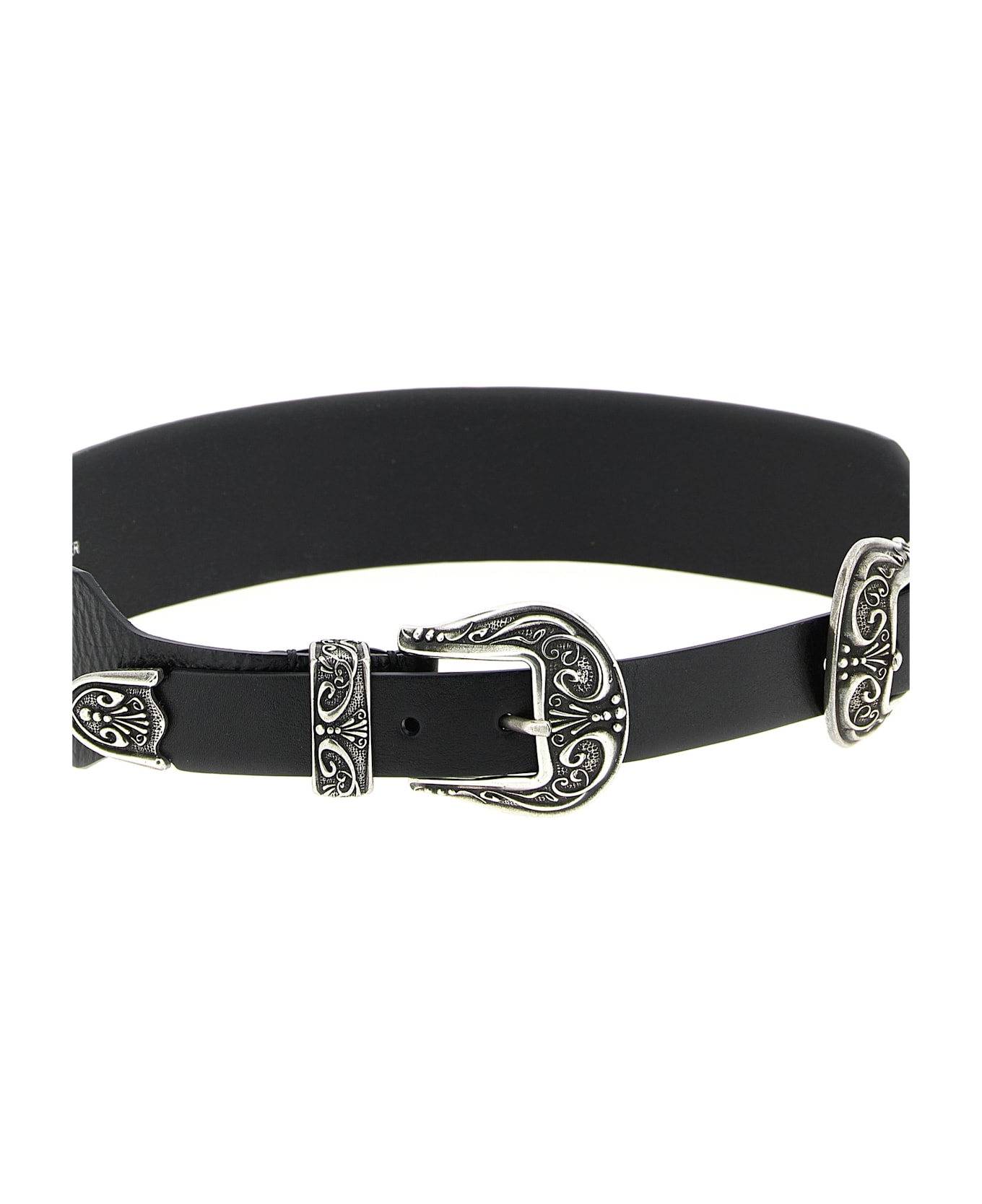 Golden Goose 'double Buckle' Belt - Black  