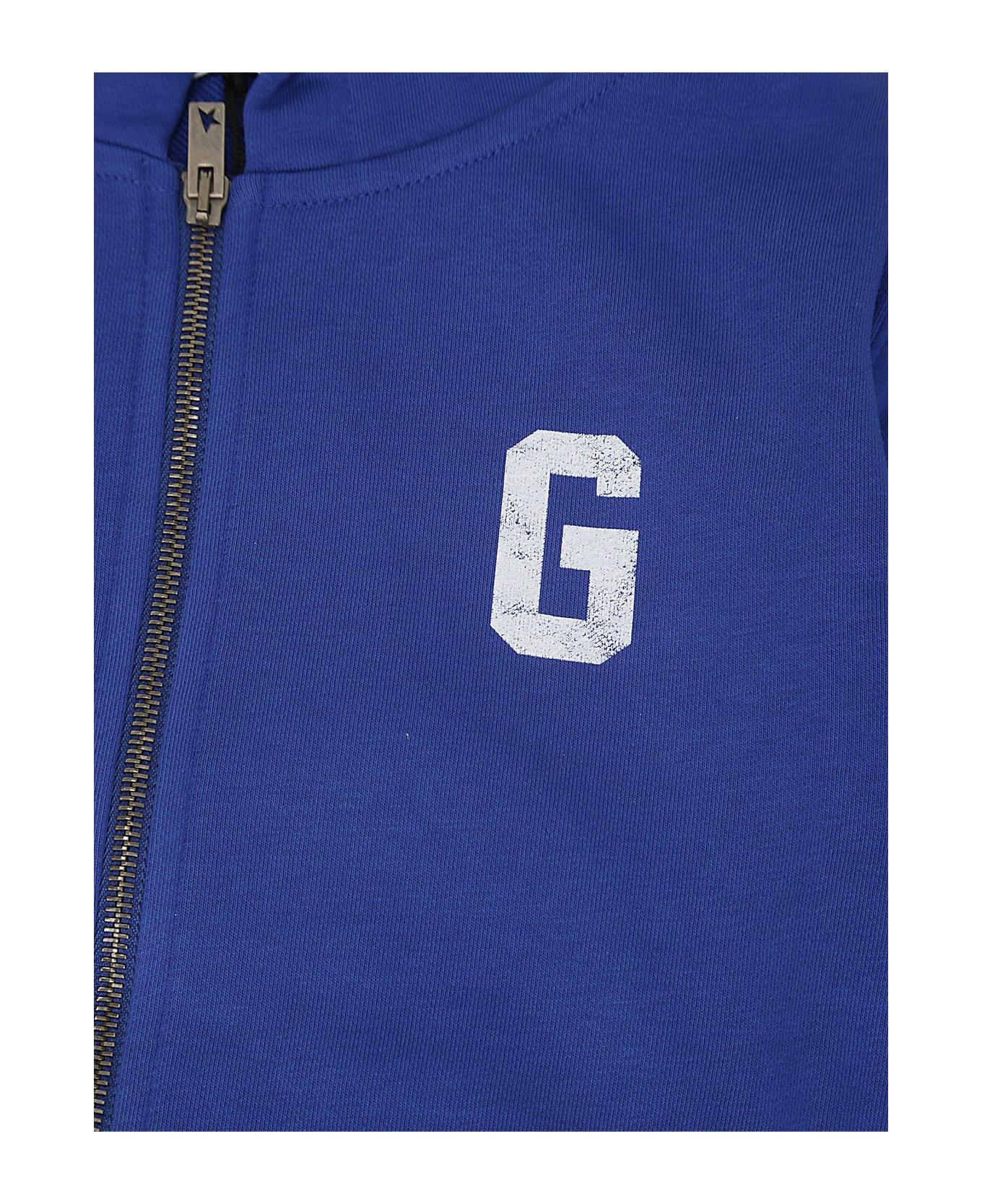 Golden Goose Journey/ Boy's Zipped Sweatshirt Hoodie - MAZARINE BLUE