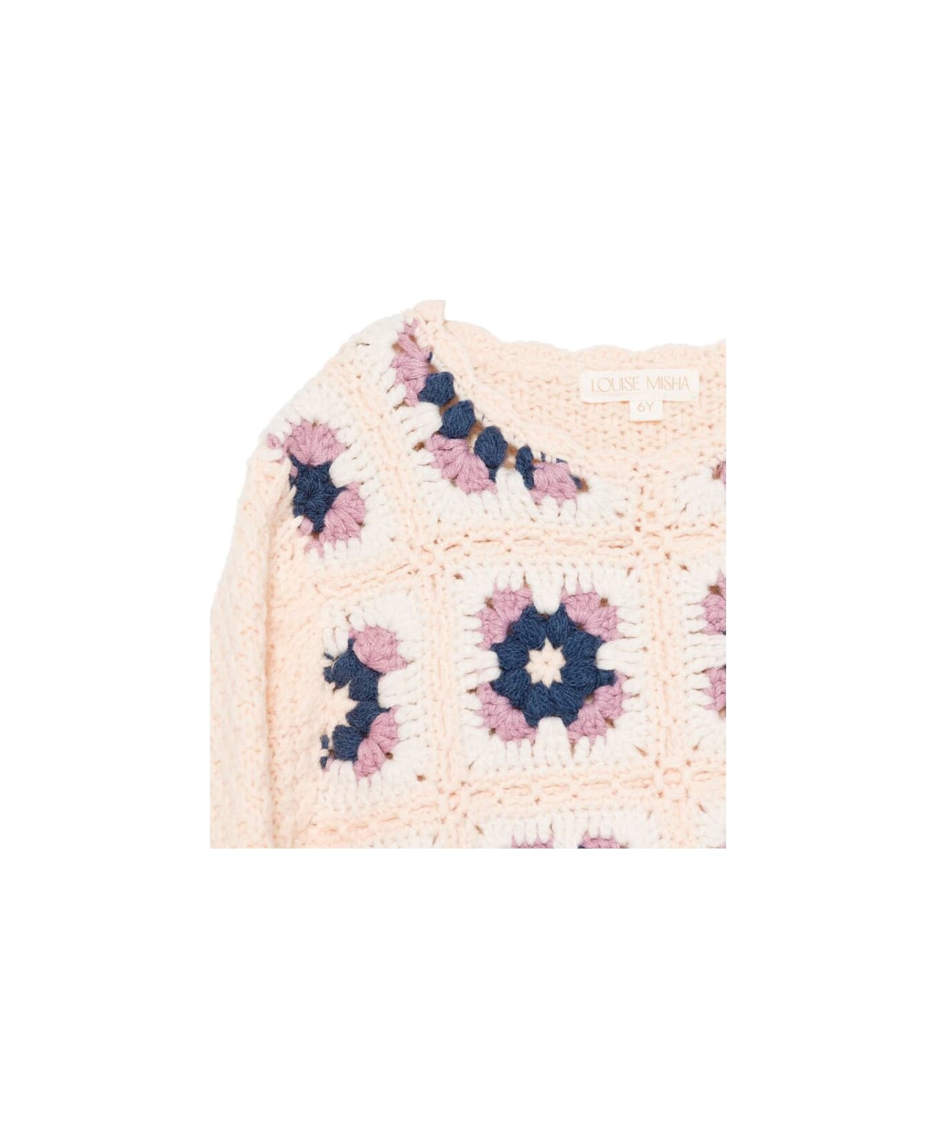 Louise Misha Sweater - WHITE/PINK