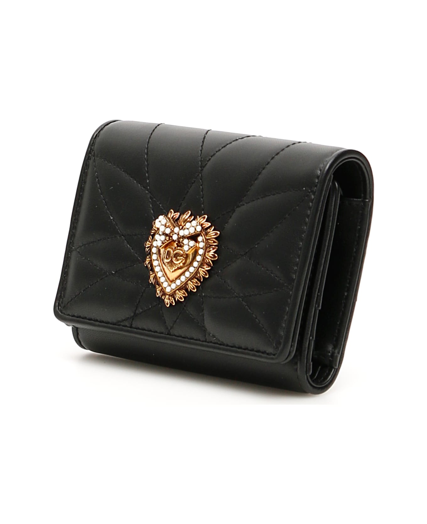 Dolce & Gabbana Devotion Quilted Wallet - NERO (Black)